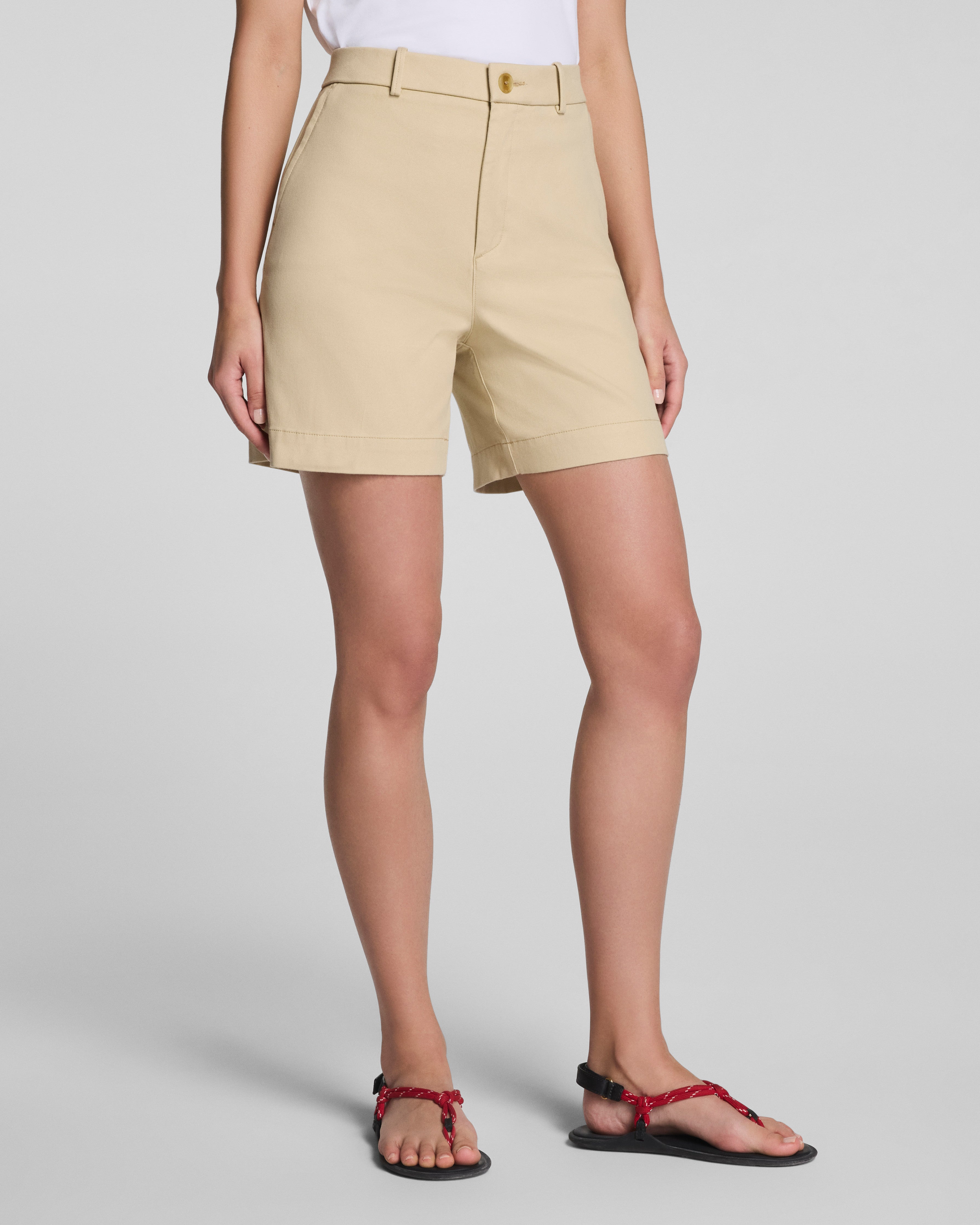 SPANXsupersmooth™ Stretch Twill Short, 7" | Sandbar
