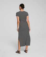 SPANX® AirEssentials Tie-Waist Maxi Dress, Stripe  Very Black Stripe