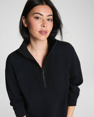 SPANX AirEssentials® Brushed Half Zip Tunic  Very Black