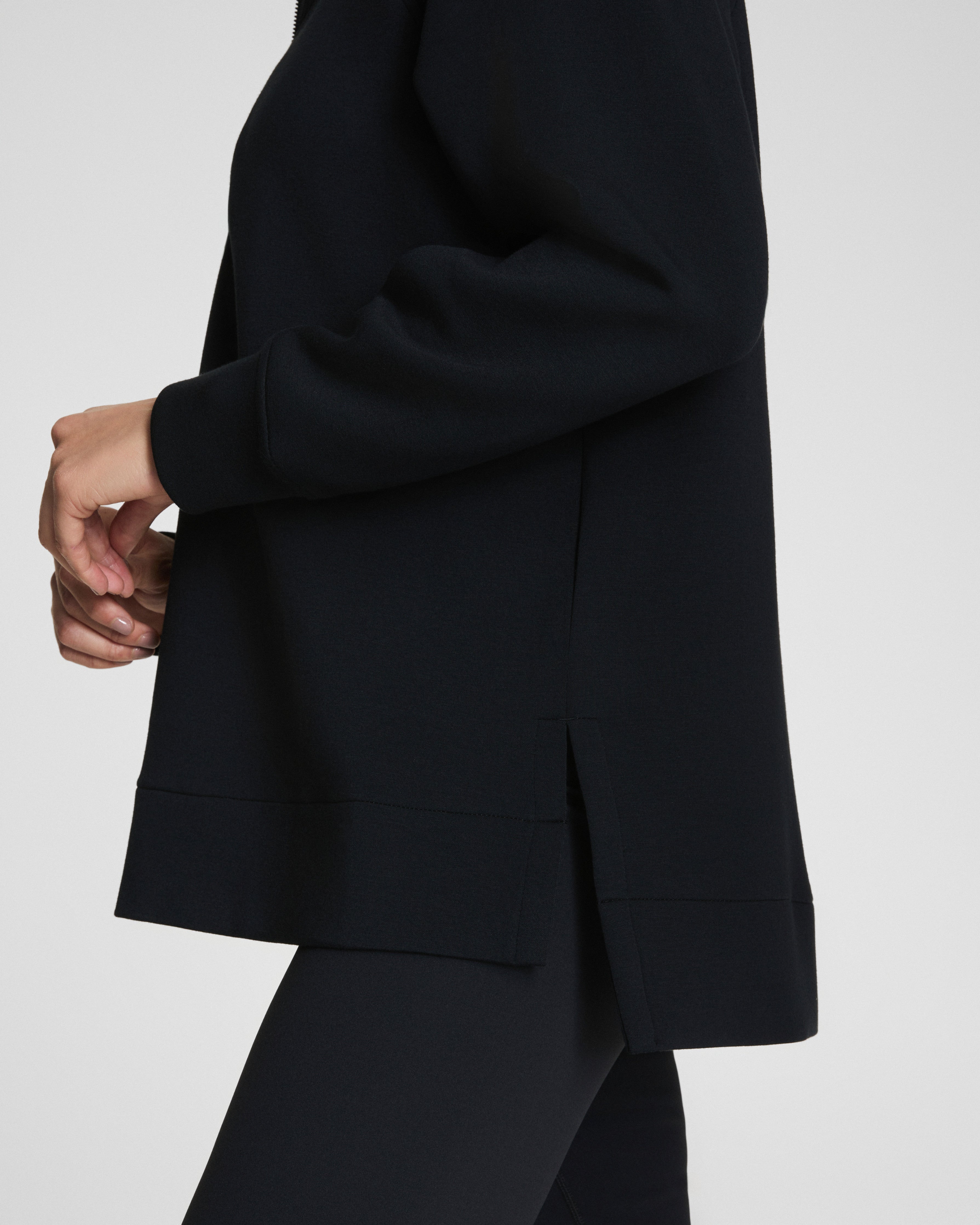 SPANX AirEssentials® Brushed Half Zip Tunic  Very Black