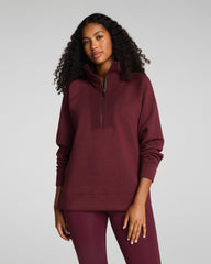 SPANX AirEssentials® Brushed Half Zip Tunic  Cassis Heather