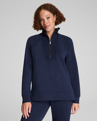 SPANX AirEssentials® Brushed Half Zip Tunic  Timeless Navy Heather