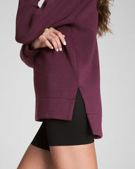 SPANX AirEssentials® Brushed Half Zip Tunic  Plum Berry Heather