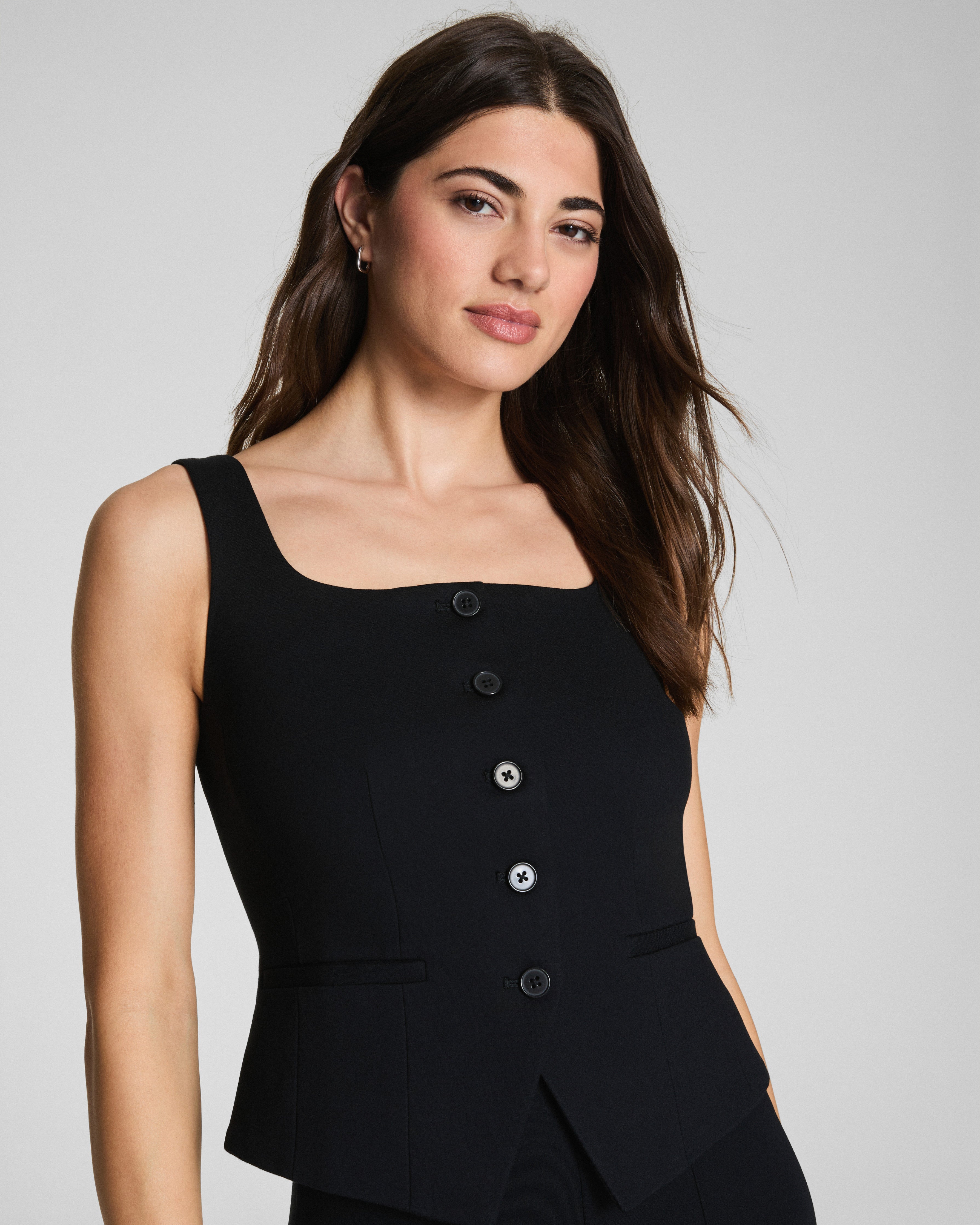 SPANX® Ponte Tailored Vest  Classic Black