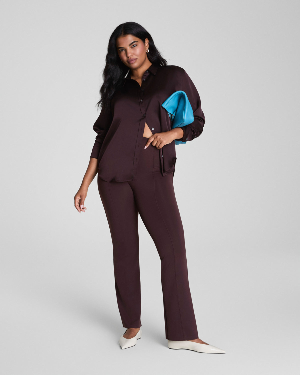 SPANXshape™ Scuba Micro Flare Legging  Truffle Brown