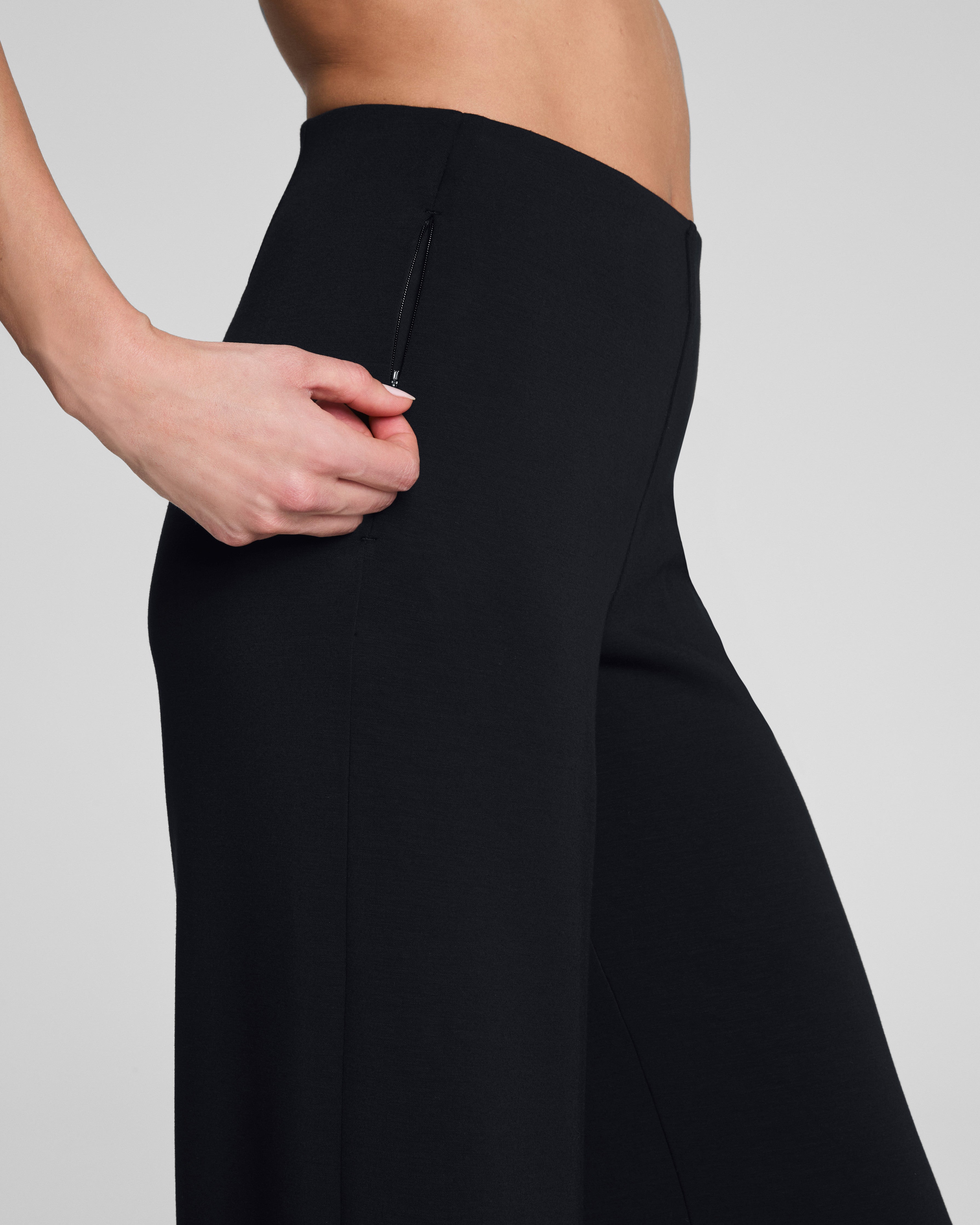SPANX AirEssentials® Zero Waistband Wide Leg Pant | Very Black