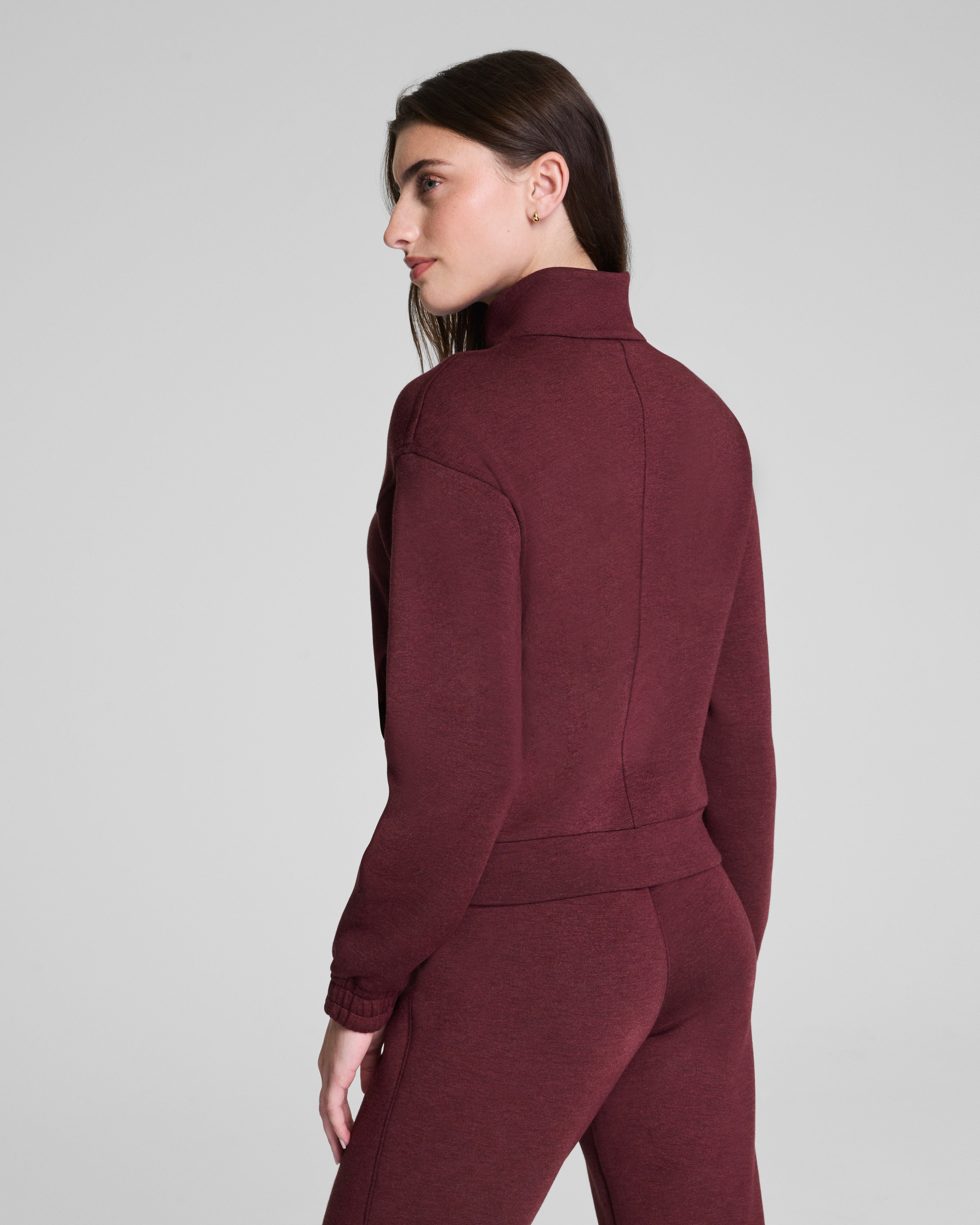 SPANX AirEssentials® Brushed Full Zip Jacket  Cassis Heather