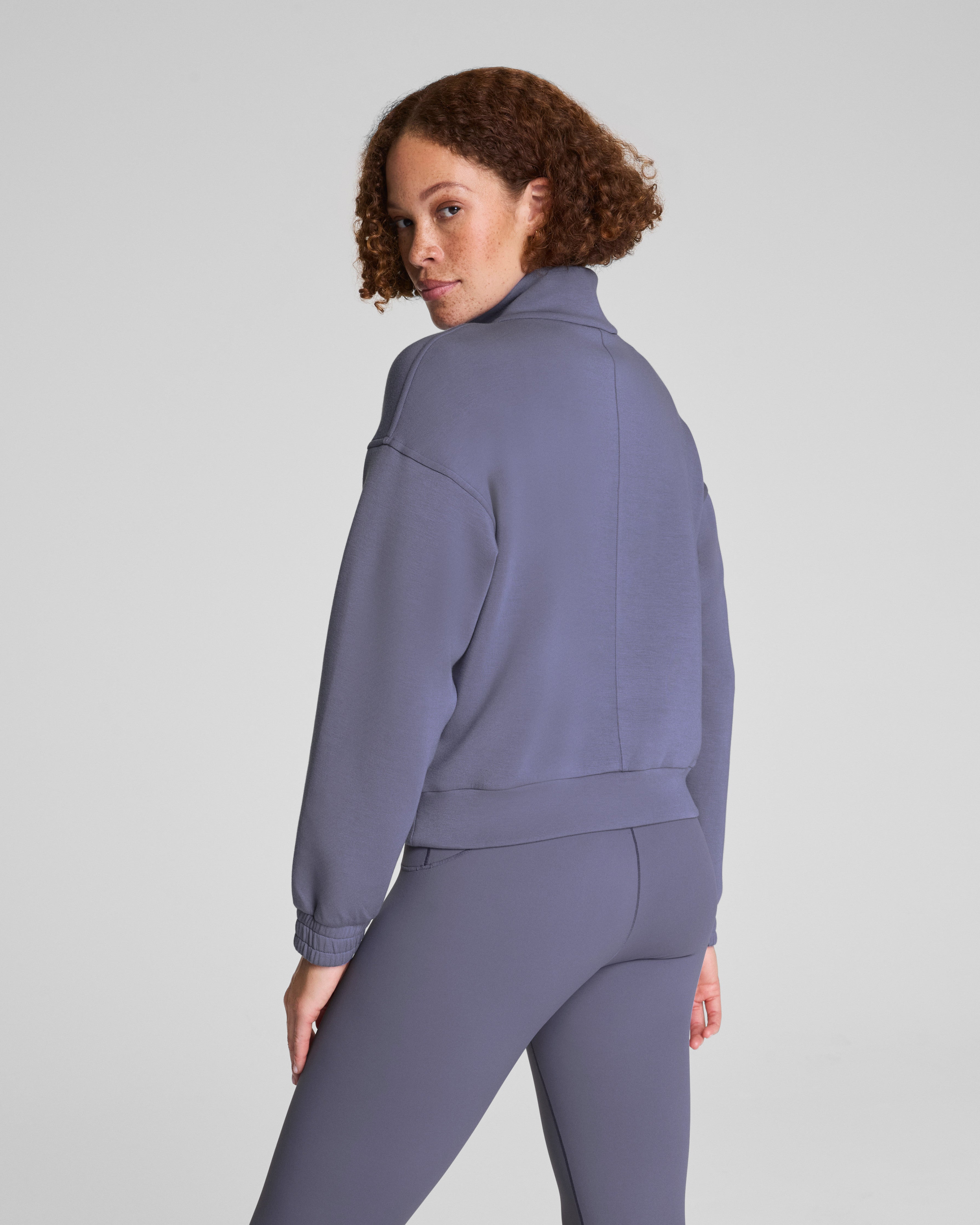 SPANX AirEssentials® Brushed Full Zip Jacket  Pewter