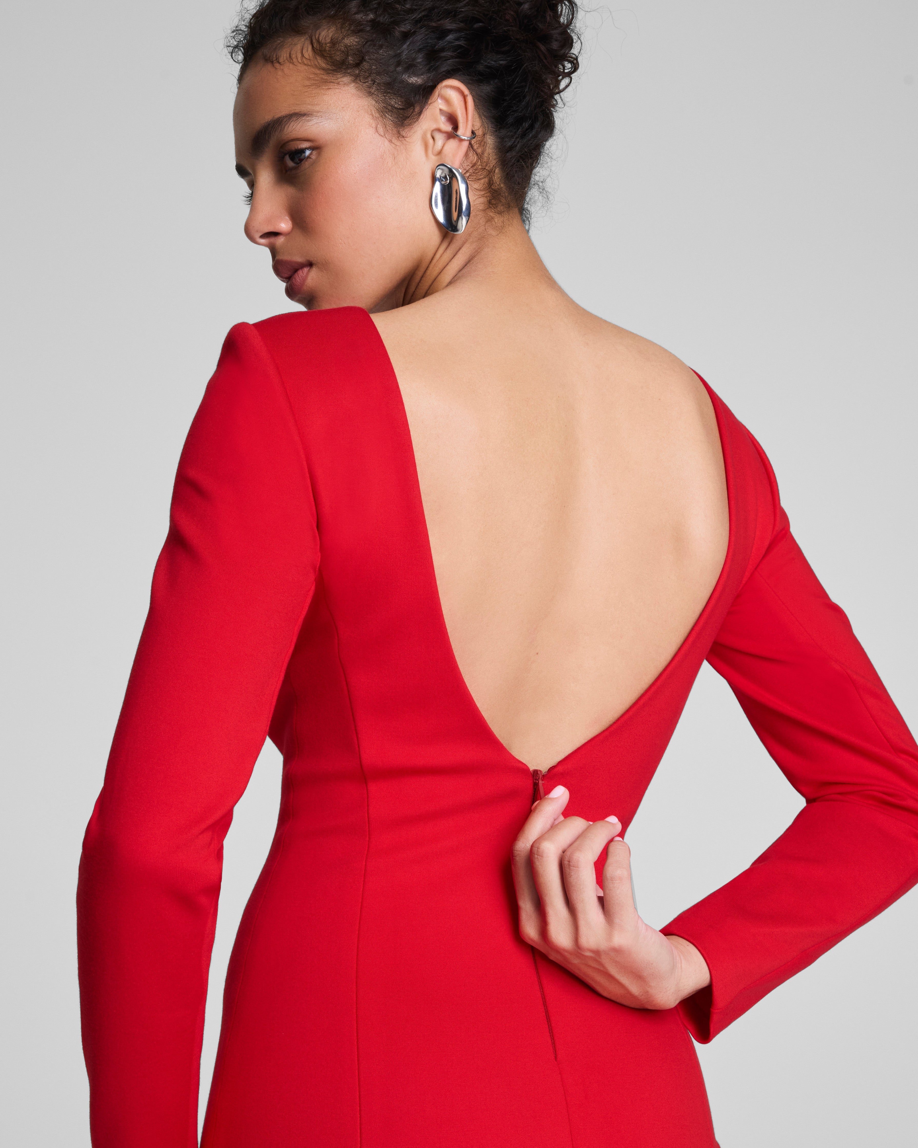 SPANXshape™ Ponte Low-Back Midi Dress  SPANX® Red