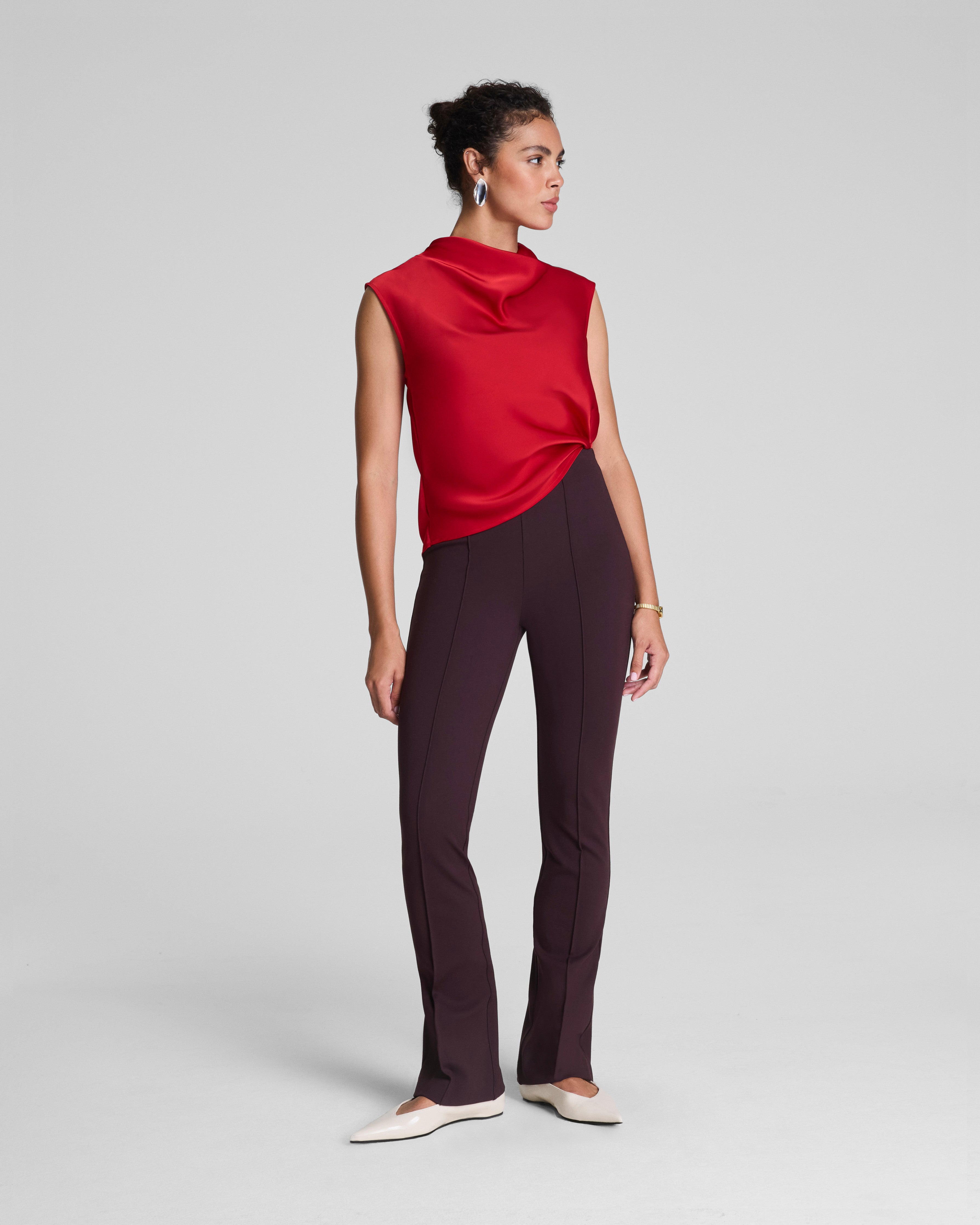 SPANX® Silky Smooth Cowl Neck Sleeveless Top  SPANX® Red