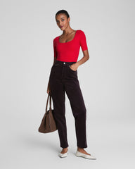 SPANXshape™ Authentic 360 Corduroy 90s Straight Leg  Truffle Brown