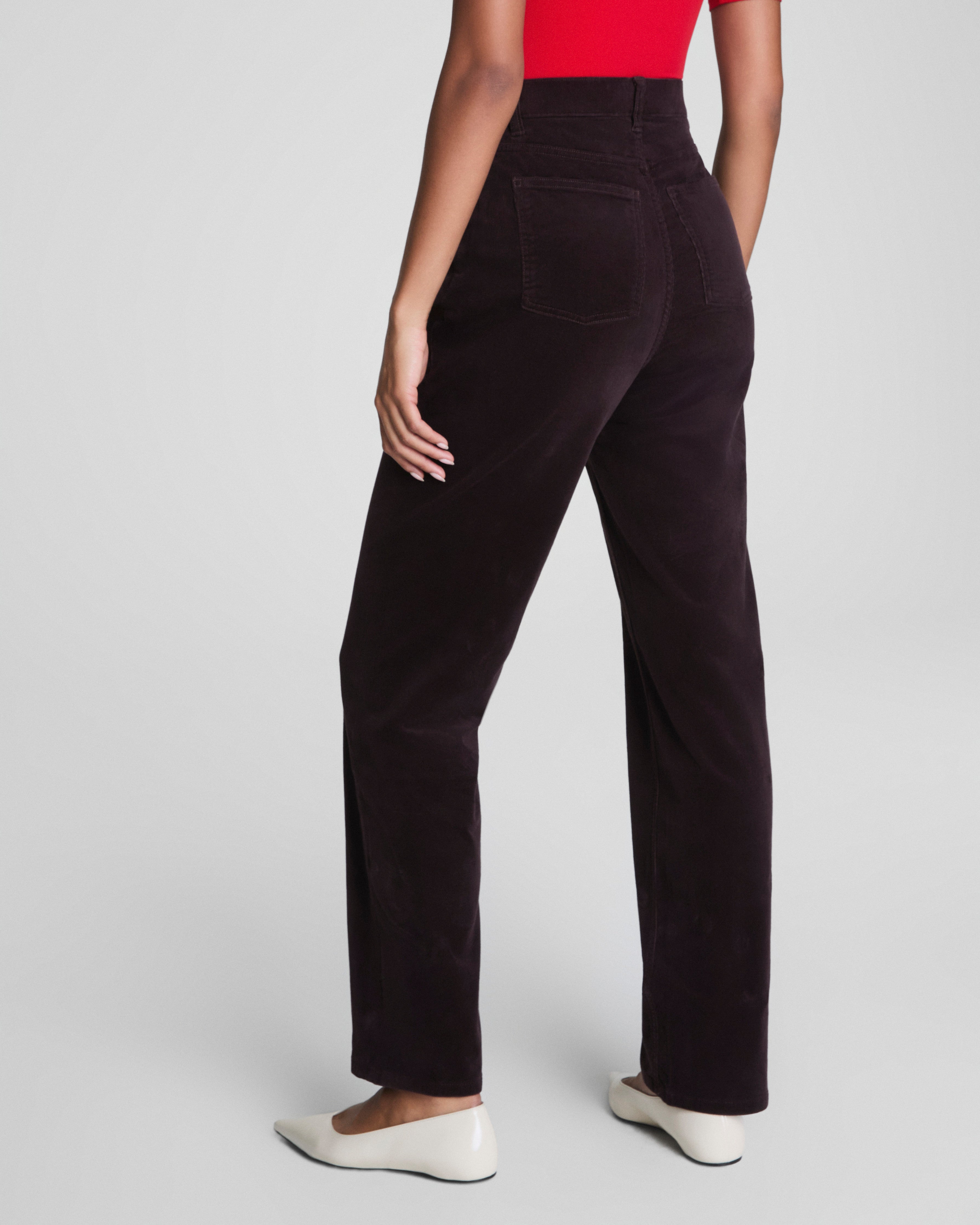 SPANXshape™ Authentic 360 Corduroy 90s Straight Leg  Truffle Brown