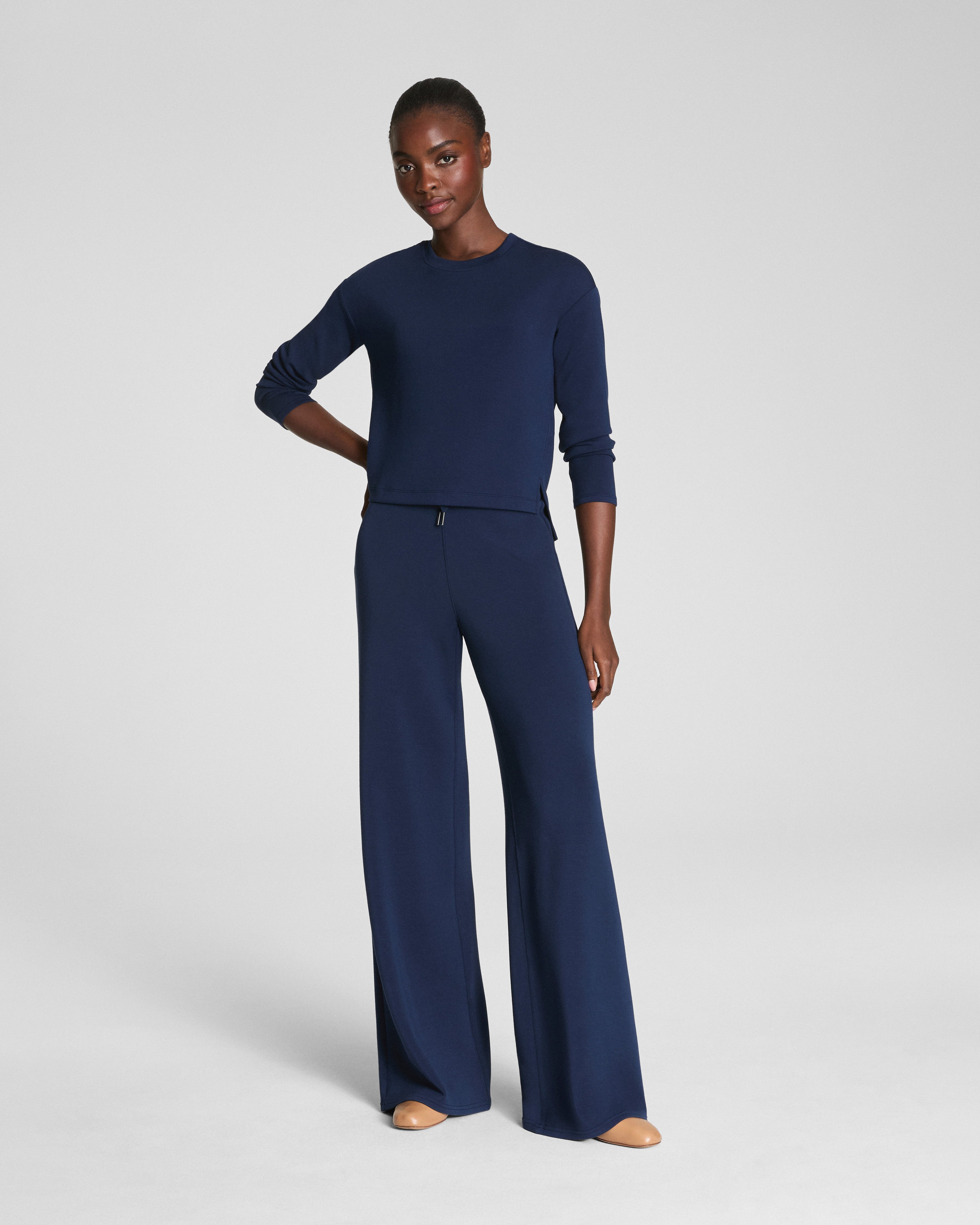 SPANX AirEssentials® Relaxed Long Sleeve Top | Timeless Navy