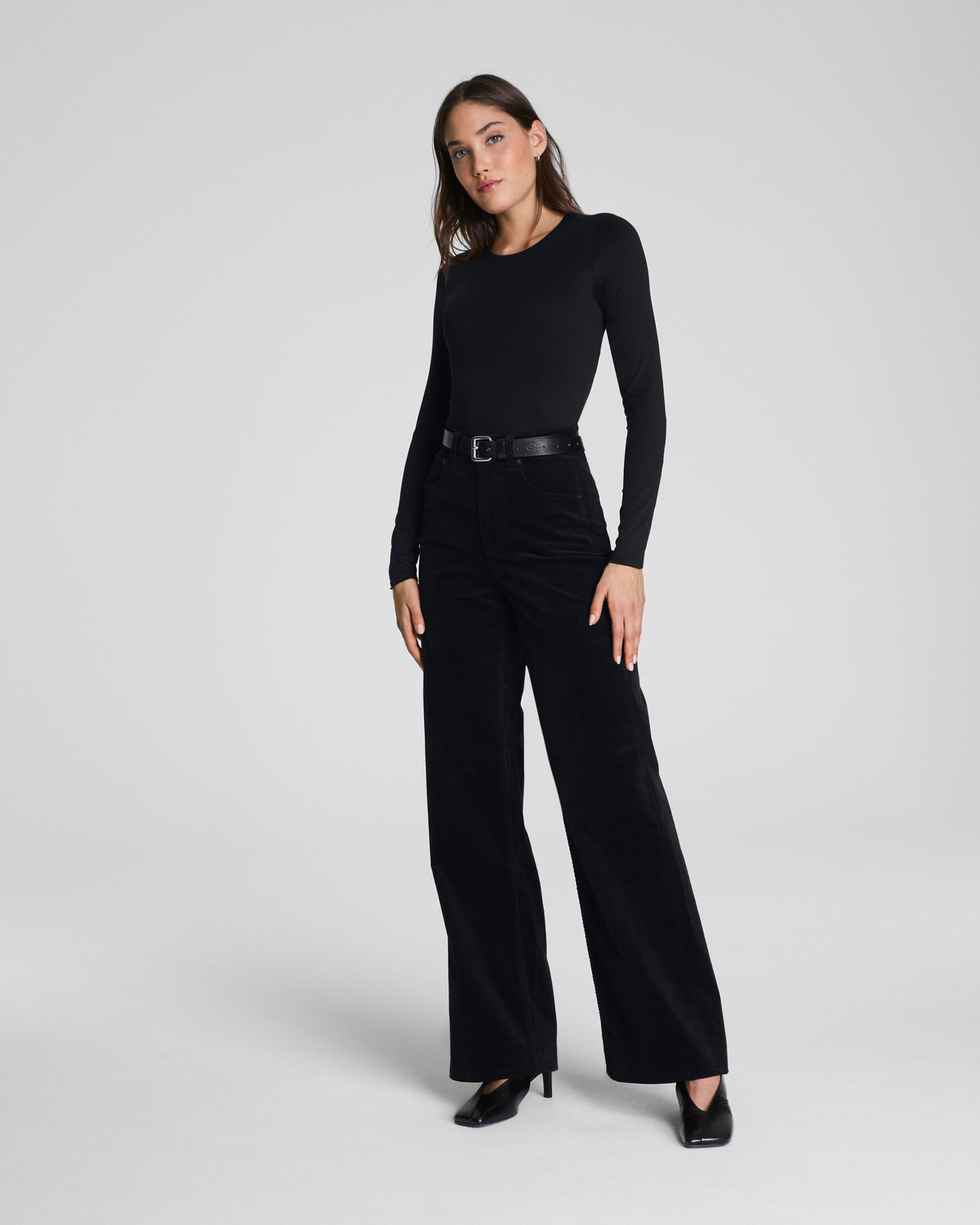 SPANXshape™ Authentic 360 Corduroy Wide Leg | Classic Black