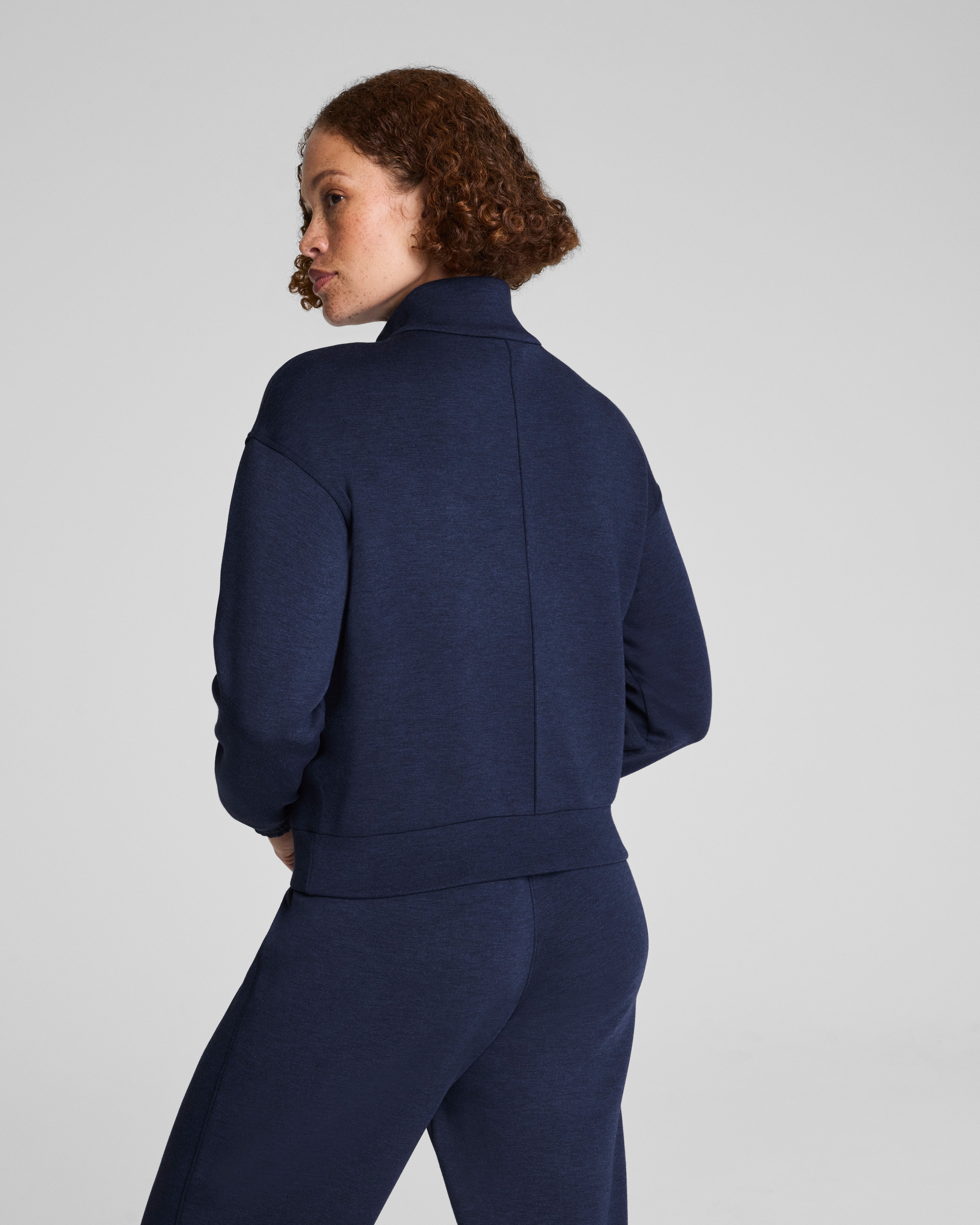 SPANX AirEssentials® Brushed Full Zip Jacket  Timeless Navy Heather