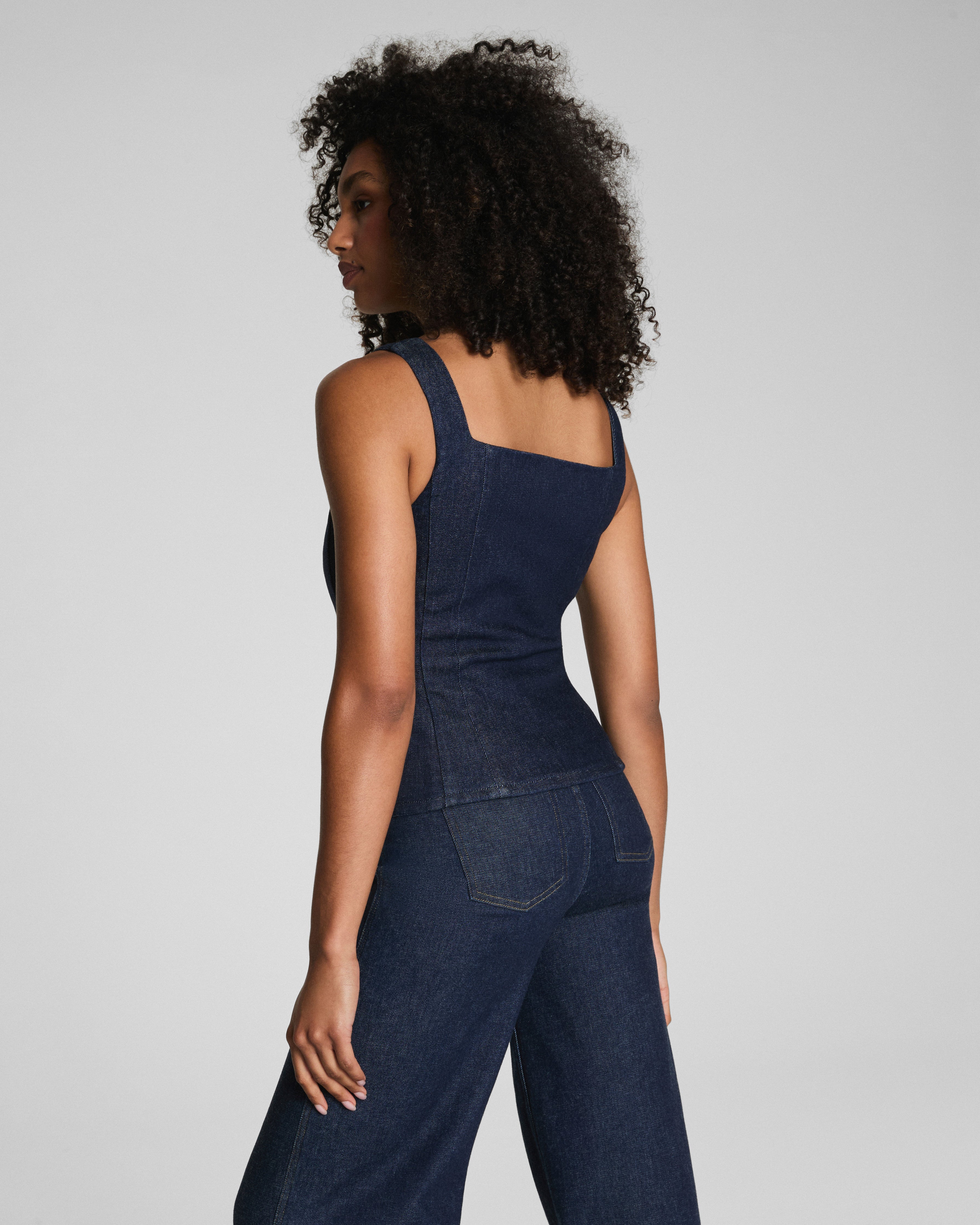 SPANX® Denim Tailored Vest  Raw Indigo