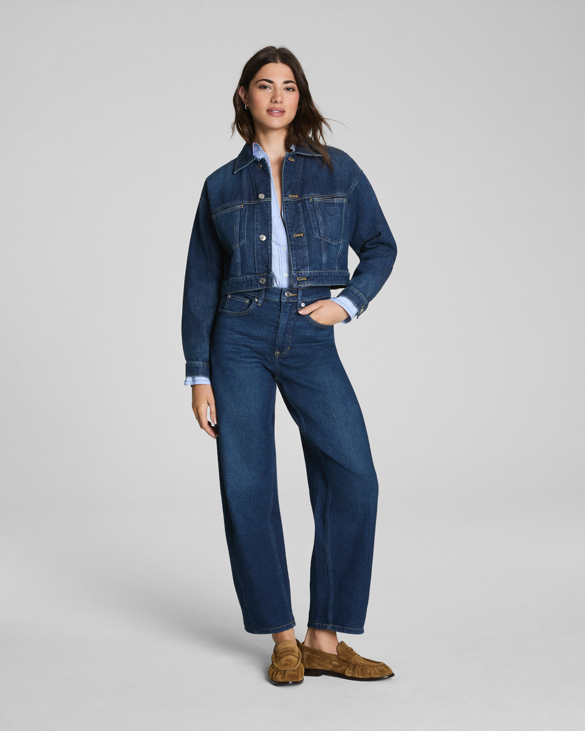 SPANXshape™ Authentic 360 Barrel Leg Jeans | Adriatic Blue