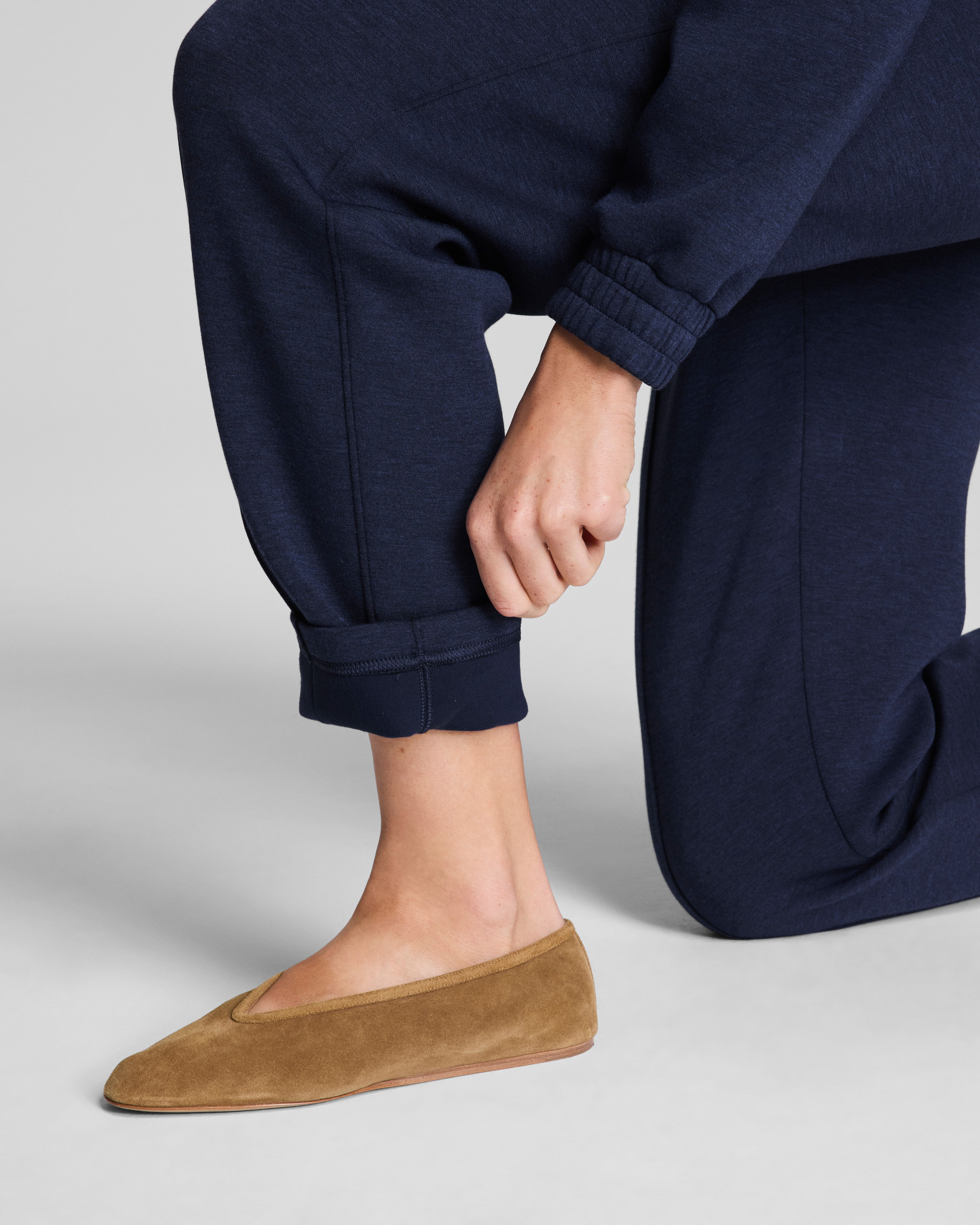 SPANX AirEssentials® Brushed Slim Straight Pant  Timeless Navy Heather