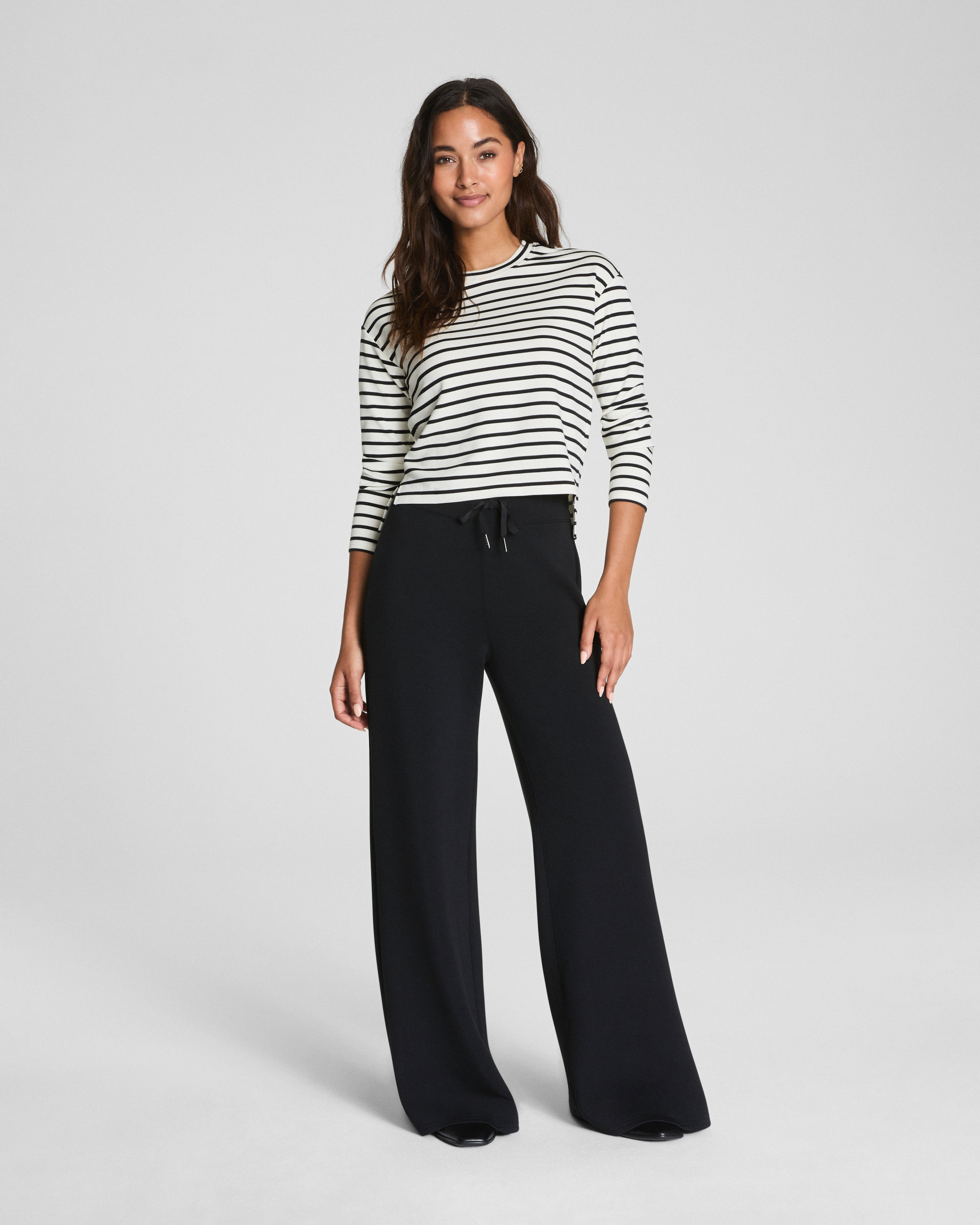 SPANX AirEssentials® Relaxed Long Sleeve Top  Pier Stripe