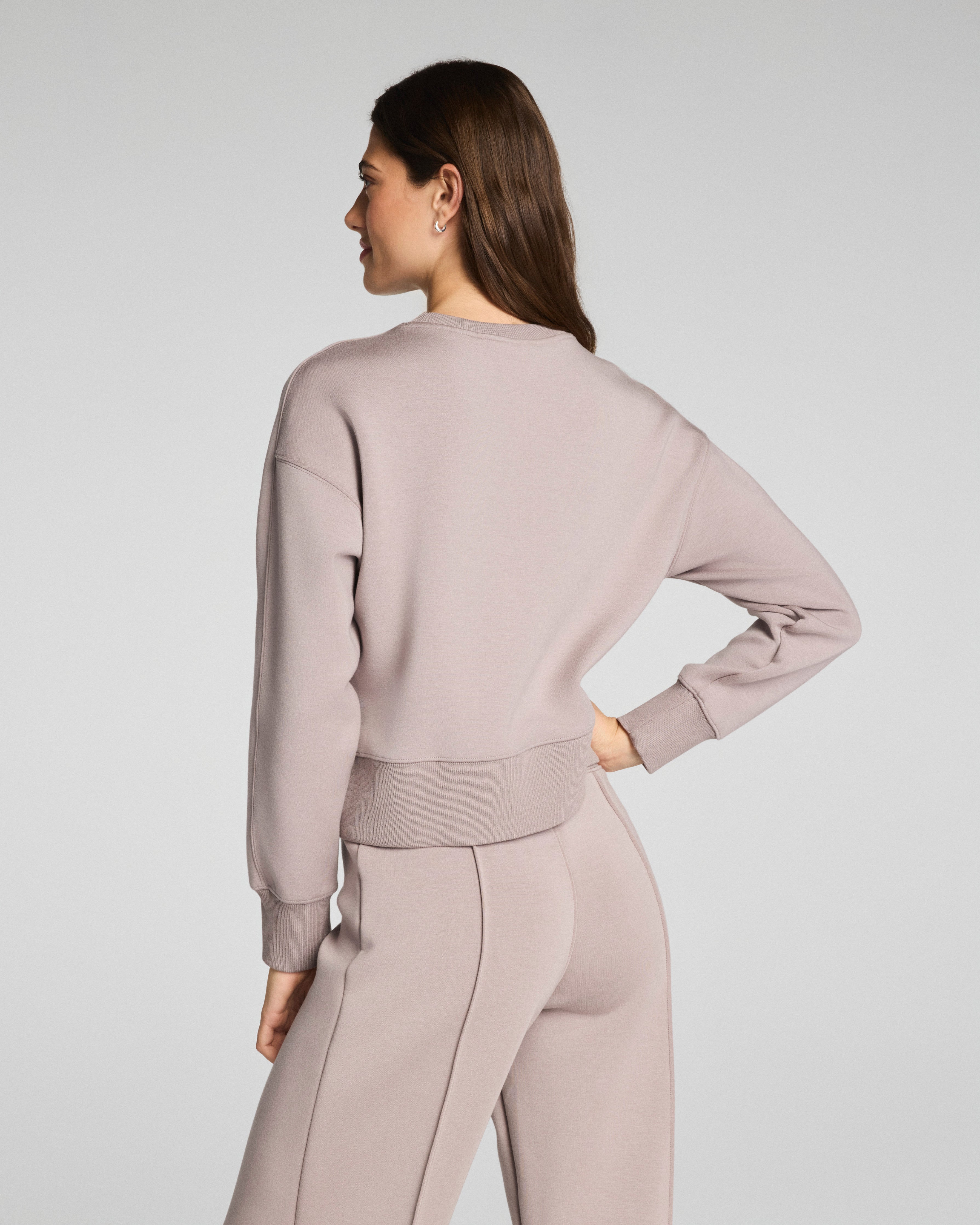 SPANX AirEssentials® Luxe Crewneck Long Sleeve Top  Coastal Fog