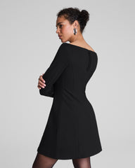 SPANX® Ponte Long Sleeve Mini Dress  Classic Black