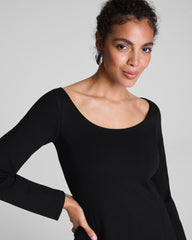 SPANX® Ponte Long Sleeve Mini Dress  Classic Black