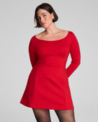 SPANX® Ponte Long Sleeve Mini Dress  SPANX® Red