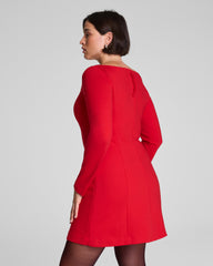 SPANX® Ponte Long Sleeve Mini Dress  SPANX® Red