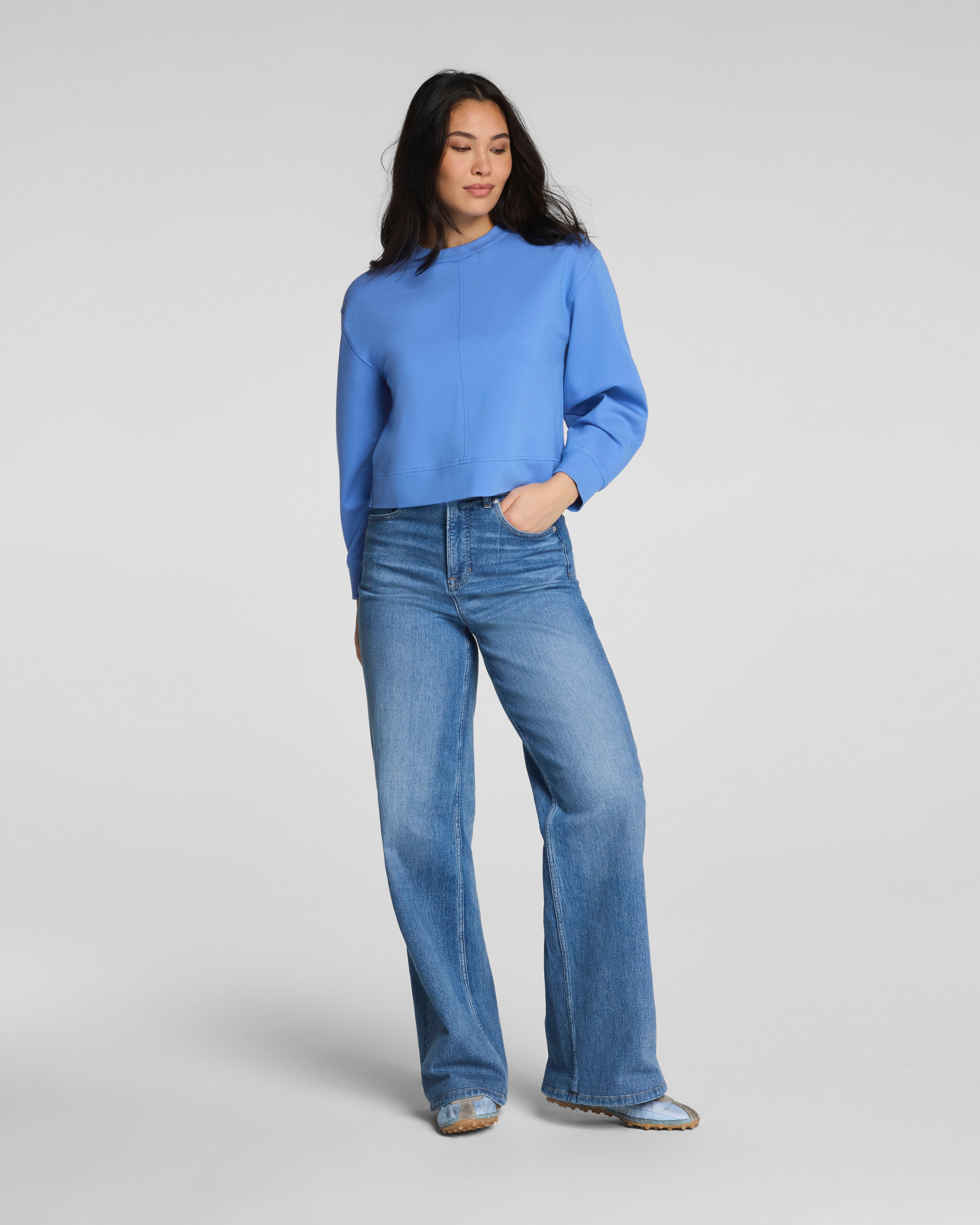 SPANX® Ponte Crewneck Long Sleeve Top | Aster