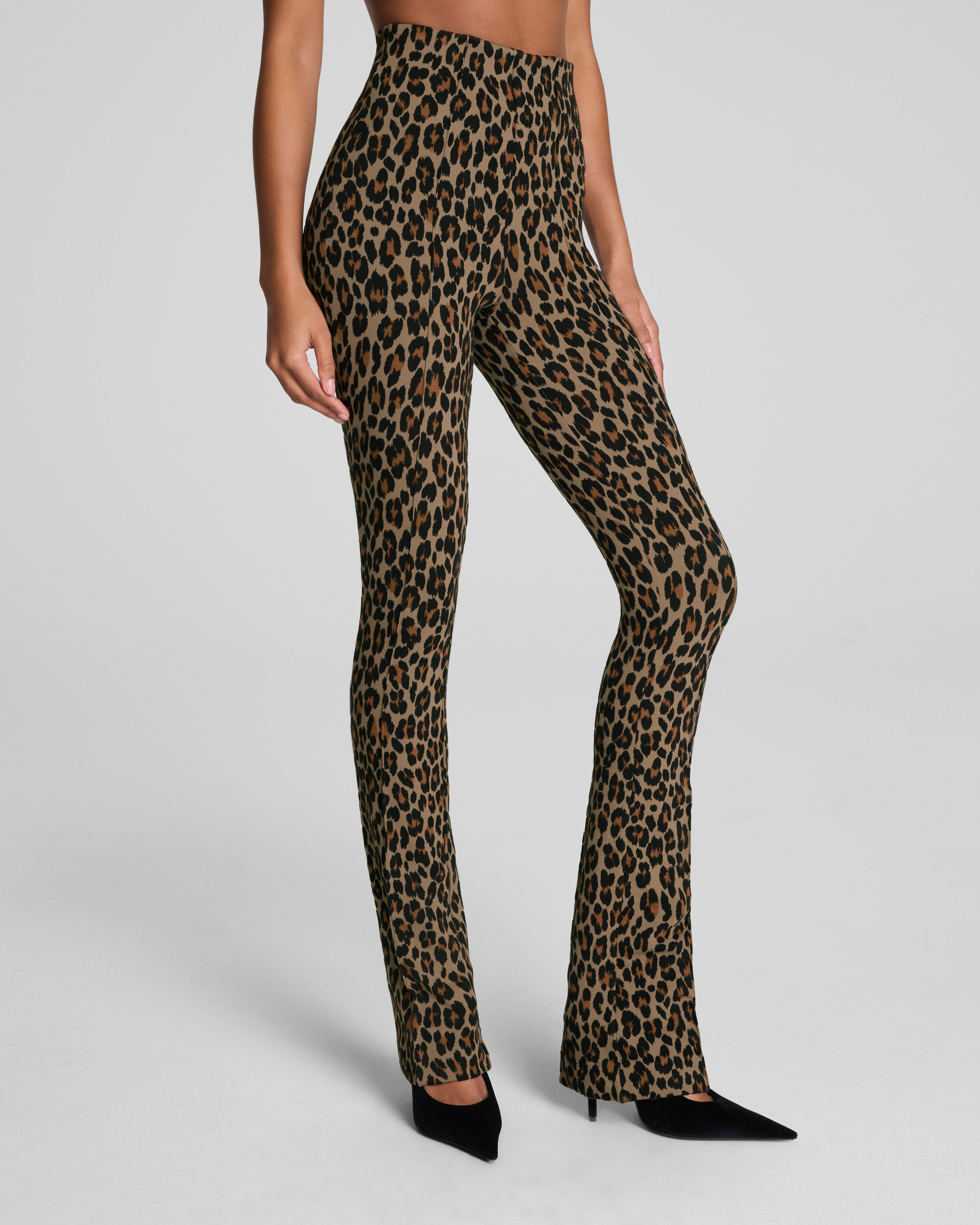 SPANXsupersmooth™ PerfectFit Ponte Micro Flare Pant  Light Leopard Print