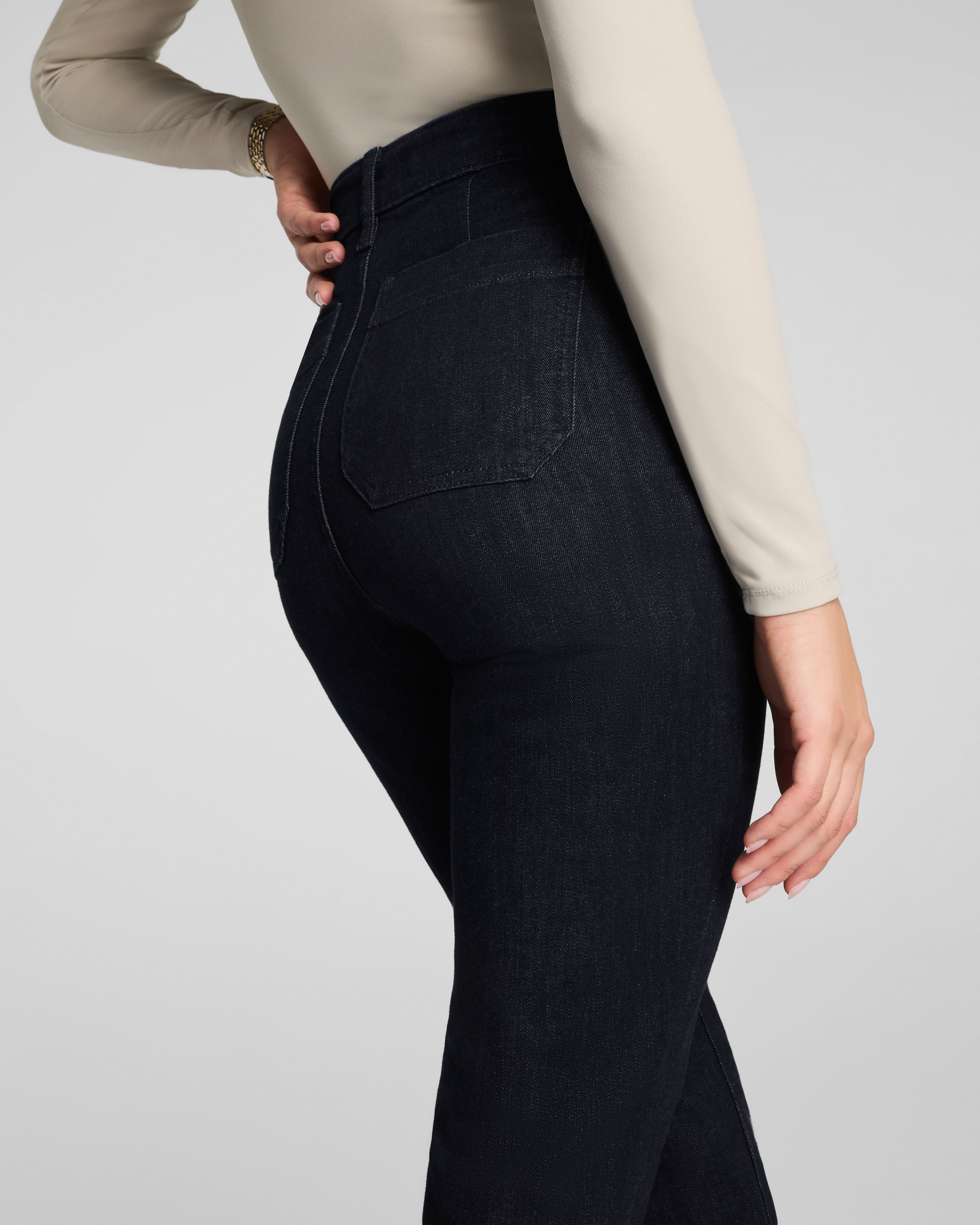 SPANXsculpt™ ReDefine Flare Jeans with Patch Pockets | Nautical Blue