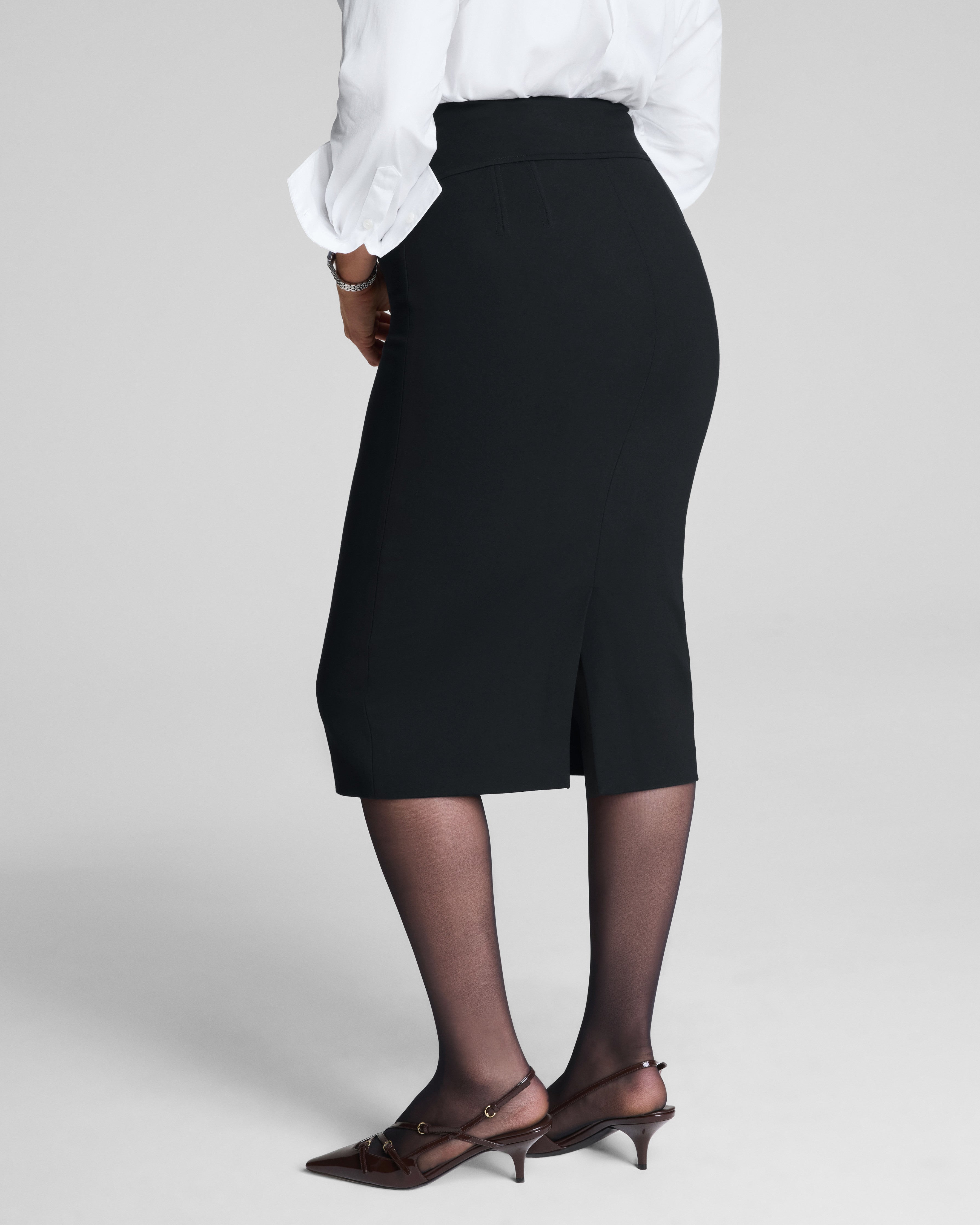 SPANXsupersmooth™ PerfectFit Ponte Ultra High-Rise Midi Skirt  Classic Black