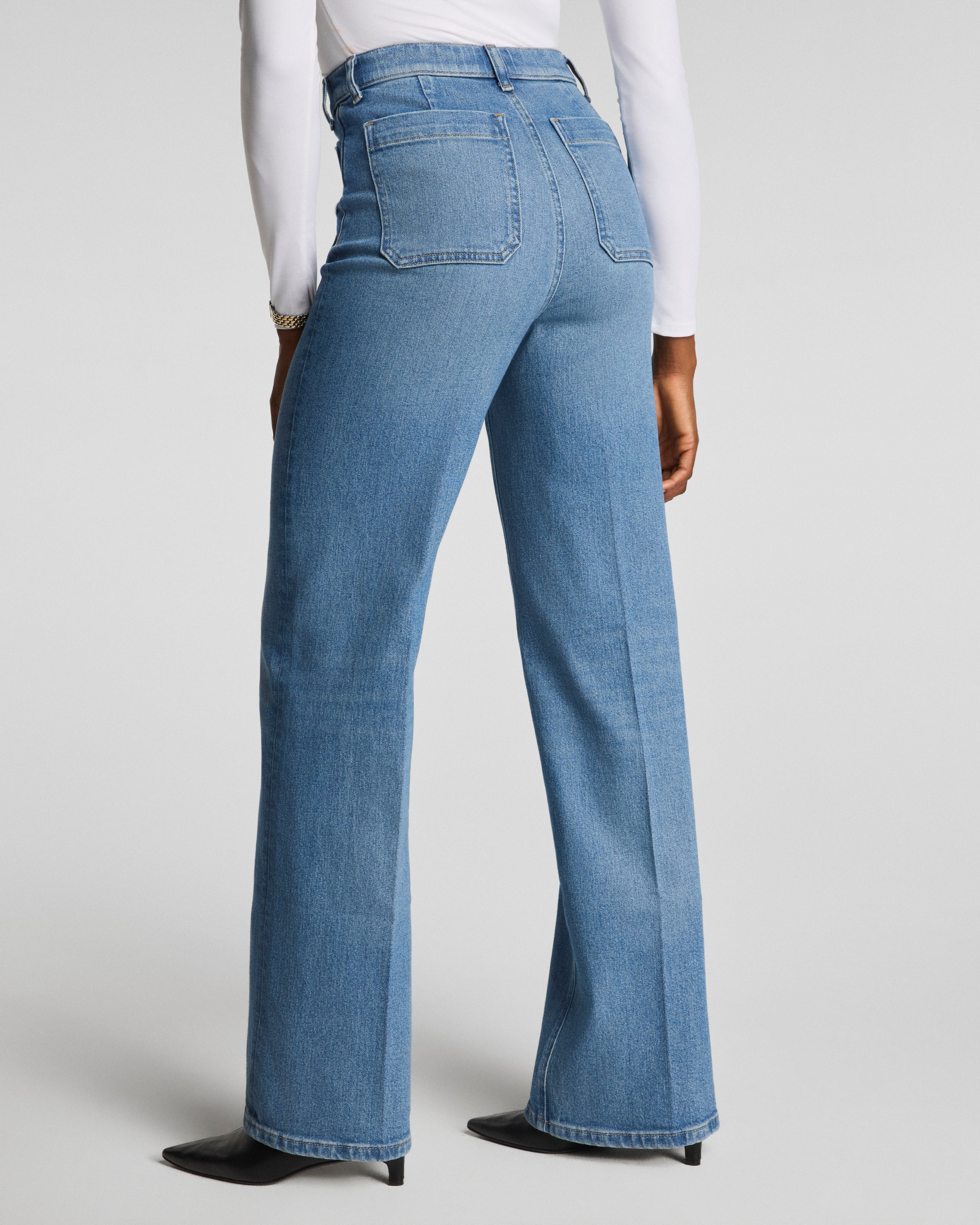 SPANXshape™ Authentic 360 Easy Flare Jeans with Patch Pockets | Elysian