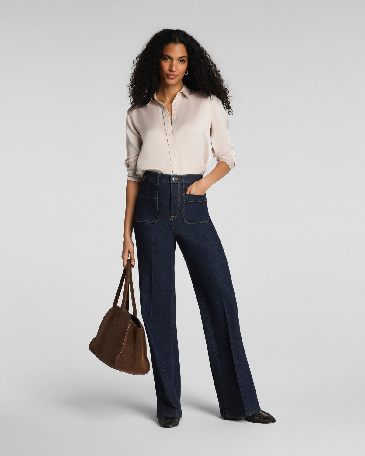 SPANXshape™ Authentic 360 Easy Flare Jeans with Patch Pockets