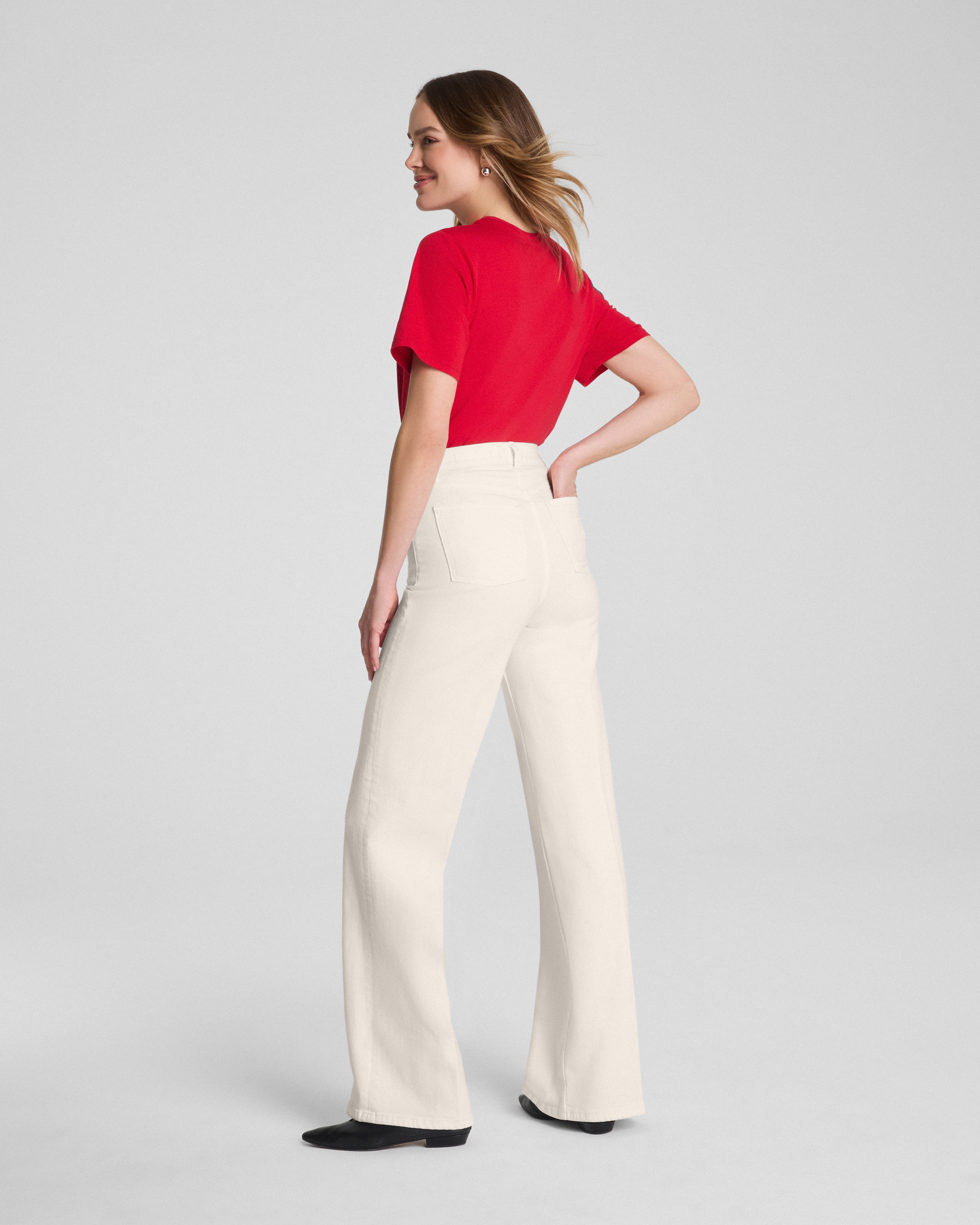 SPANXshape™ Authentic 360 Wide Leg Jeans | Alabaster