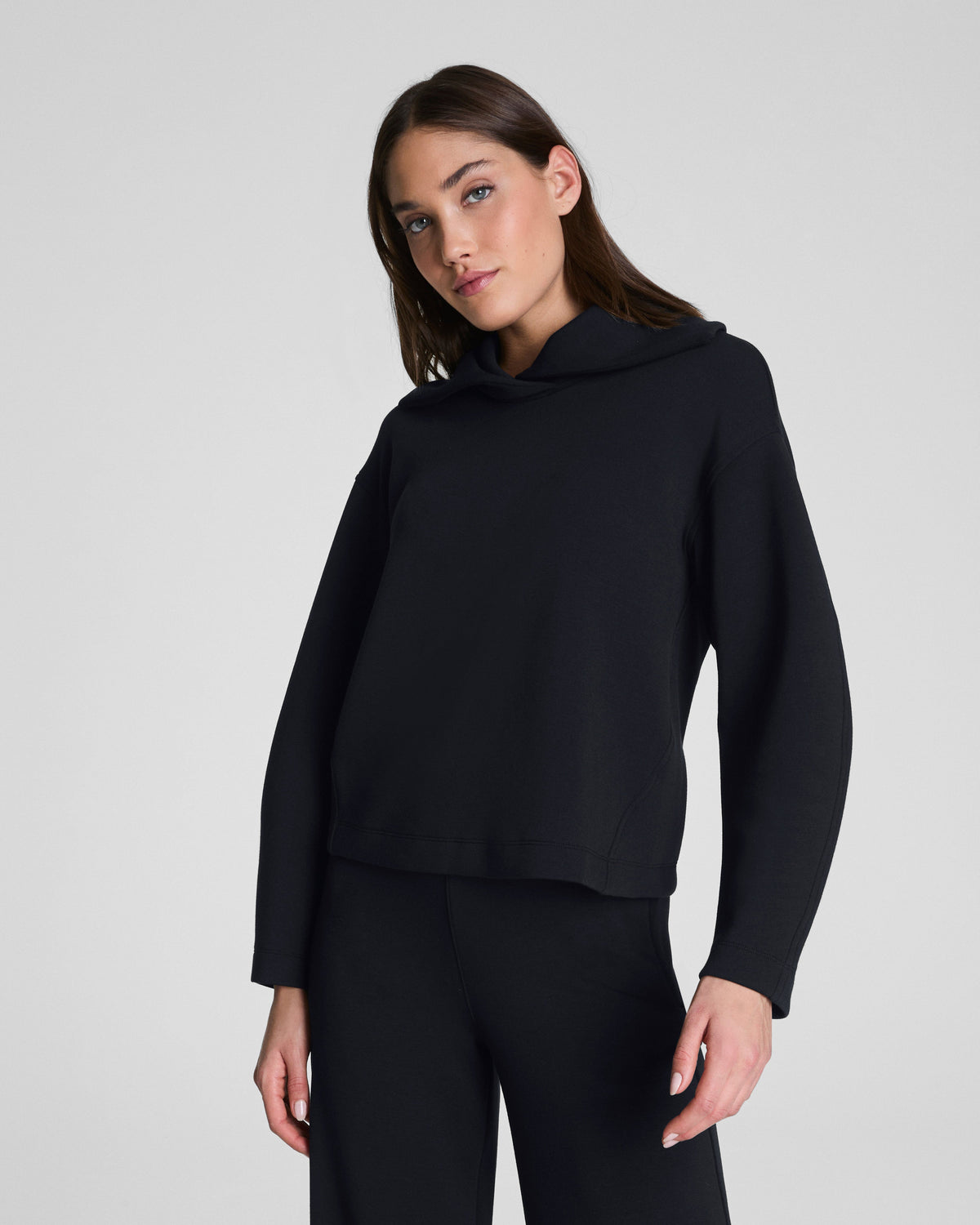 SPANX AirEssentials® Brushed Collared Long Sleeve Top  Very Black