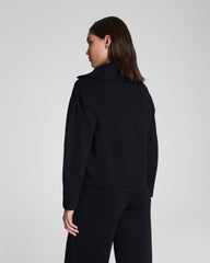 SPANX AirEssentials® Brushed Collared Long Sleeve Top  Very Black