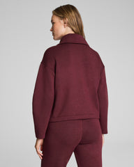 SPANX AirEssentials® Brushed Collared Long Sleeve Top  Cassis Heather