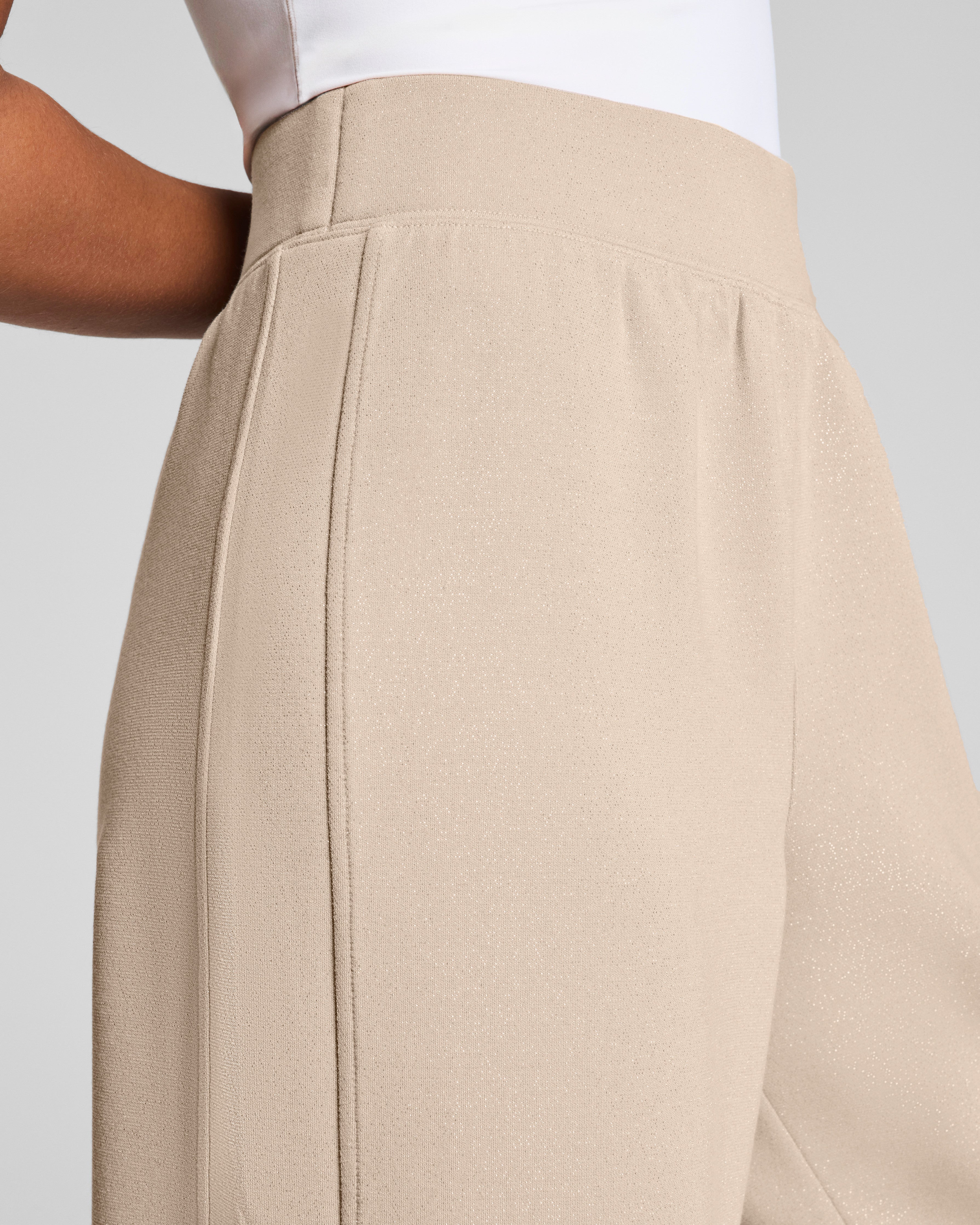SPANX AirEssentials® Luxe Barrel Leg Pant with Shimmer  Bone / Silver Shimmer