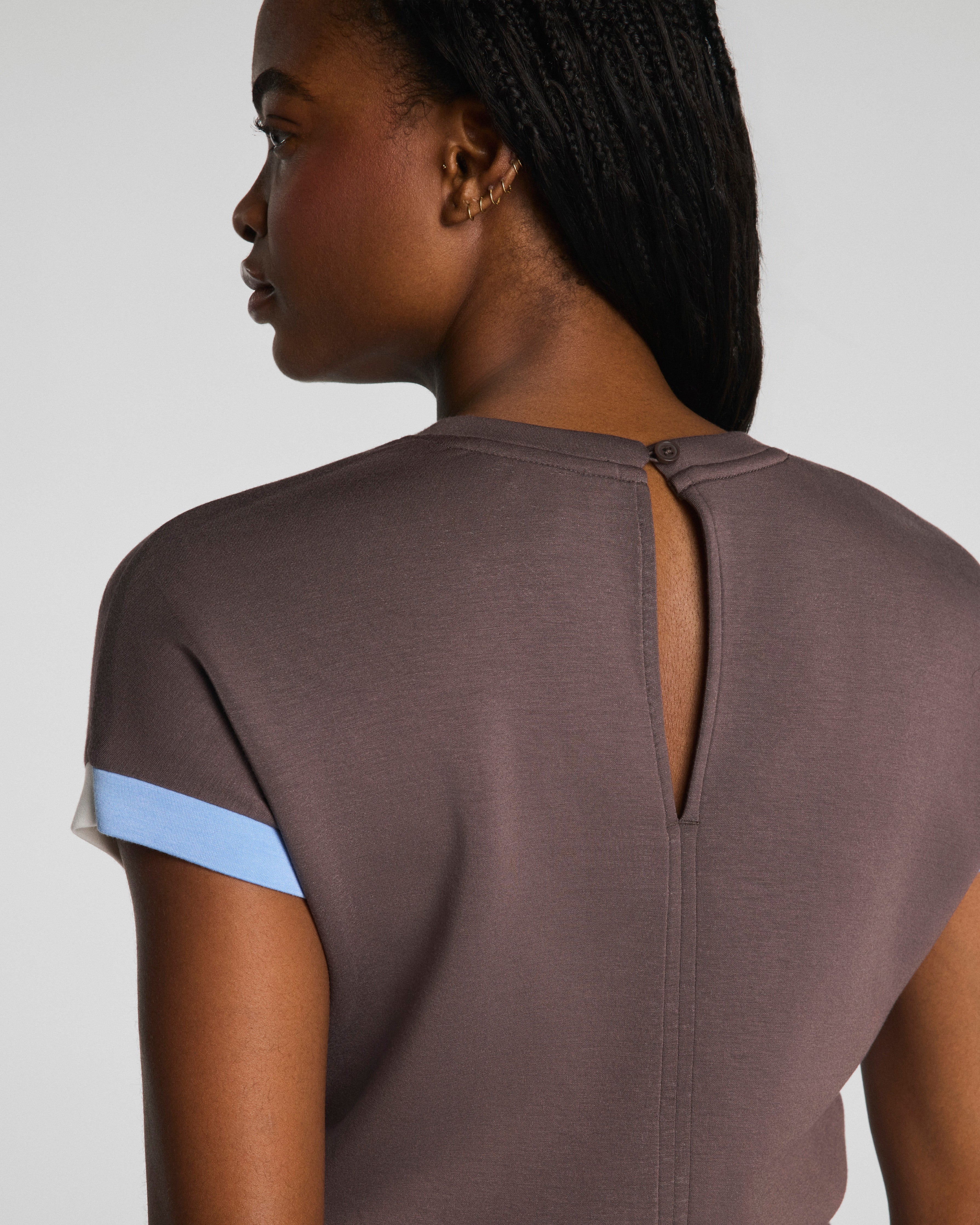 SPANX AirEssentials® Colorblock Jumpsuit | Dark Cacao Stripe
