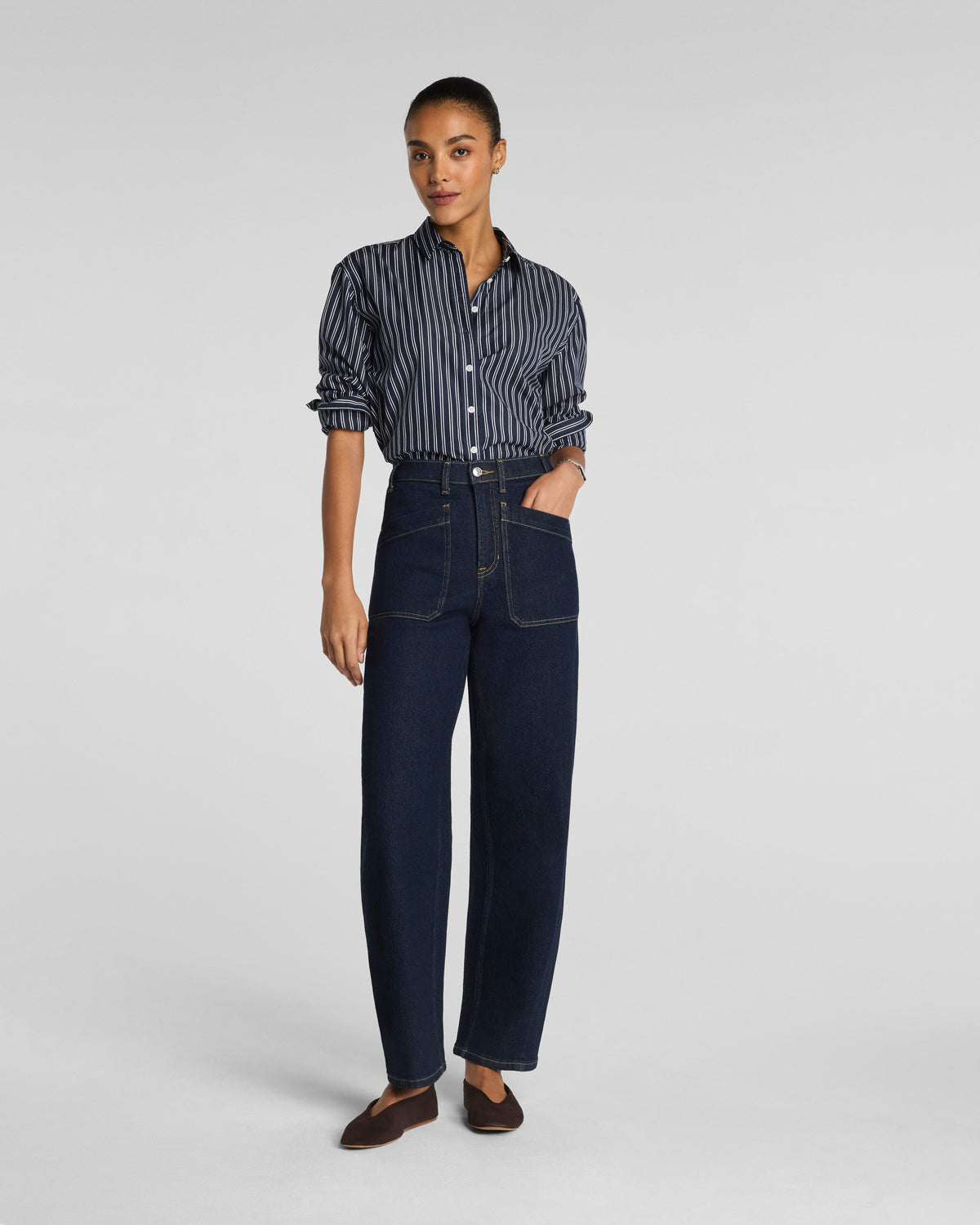 SPANXshape™ Authentic 360 Utility Barrel Leg Jeans