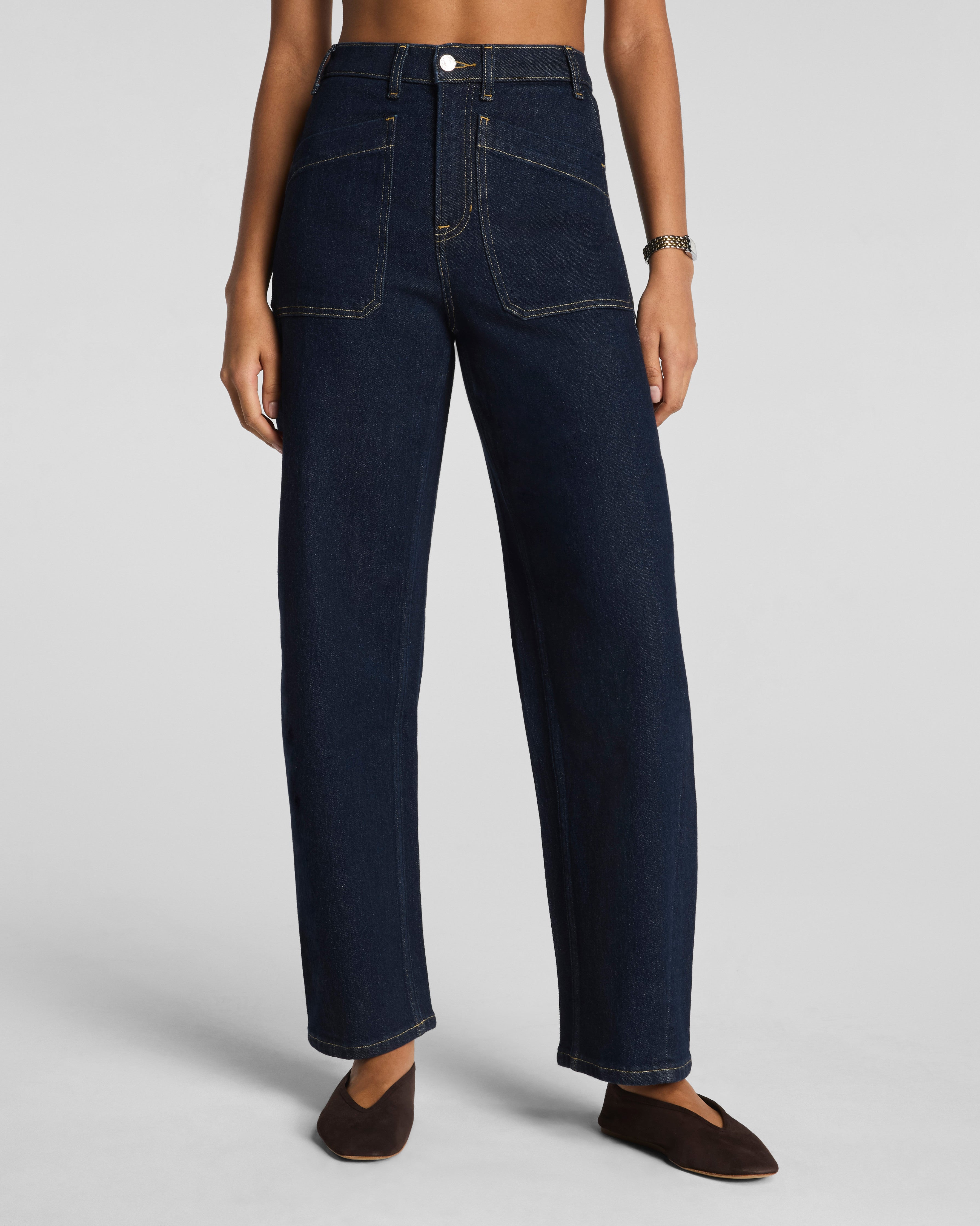 SPANXshape™ Authentic 360 Utility Barrel Leg Jeans | Marina