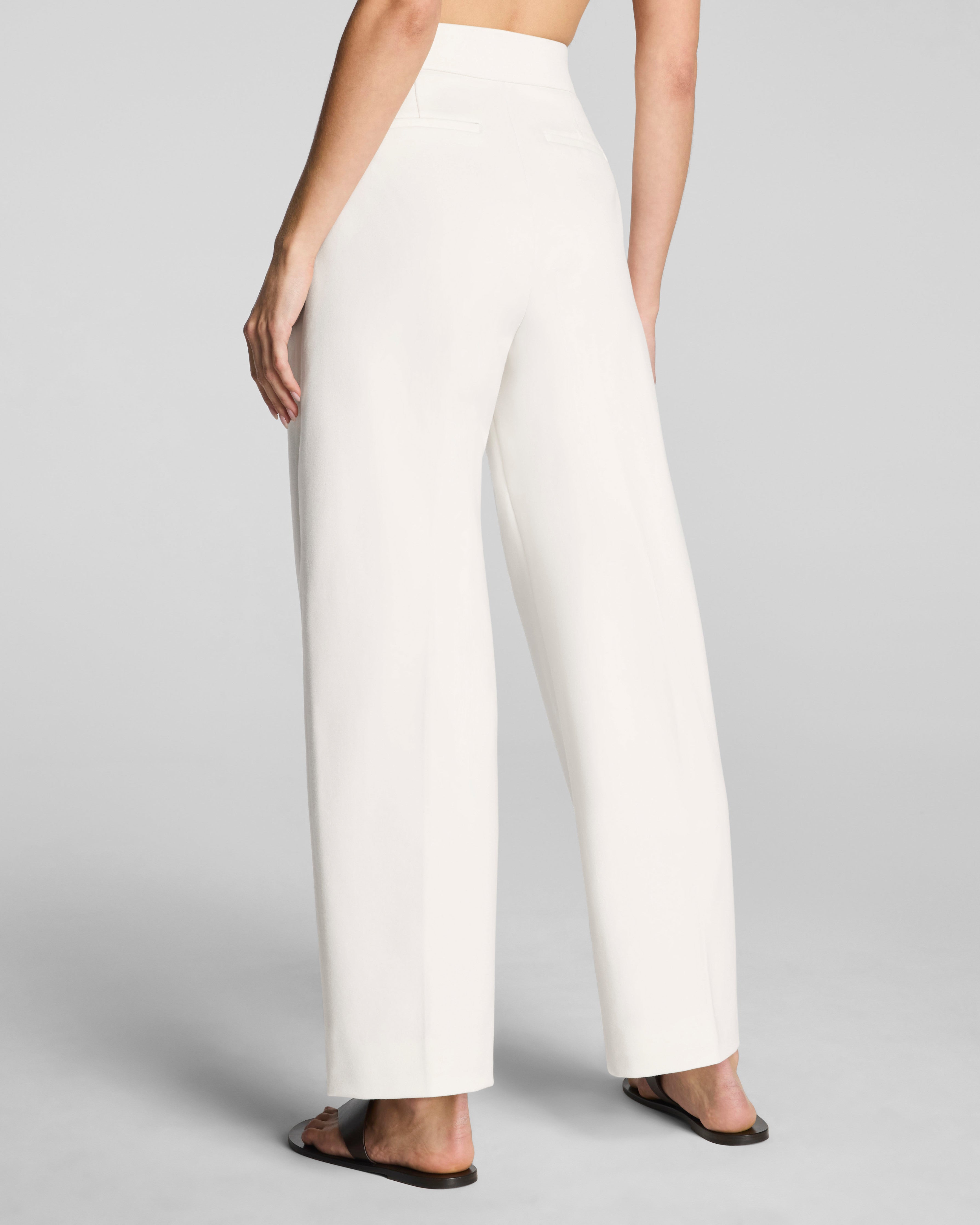 SPANX® Ponte Pleated Tapered Pant | Ivory