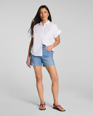 SPANXshape™ Authentic 360 Raw Hem Jean Short, 5" | Elysian
