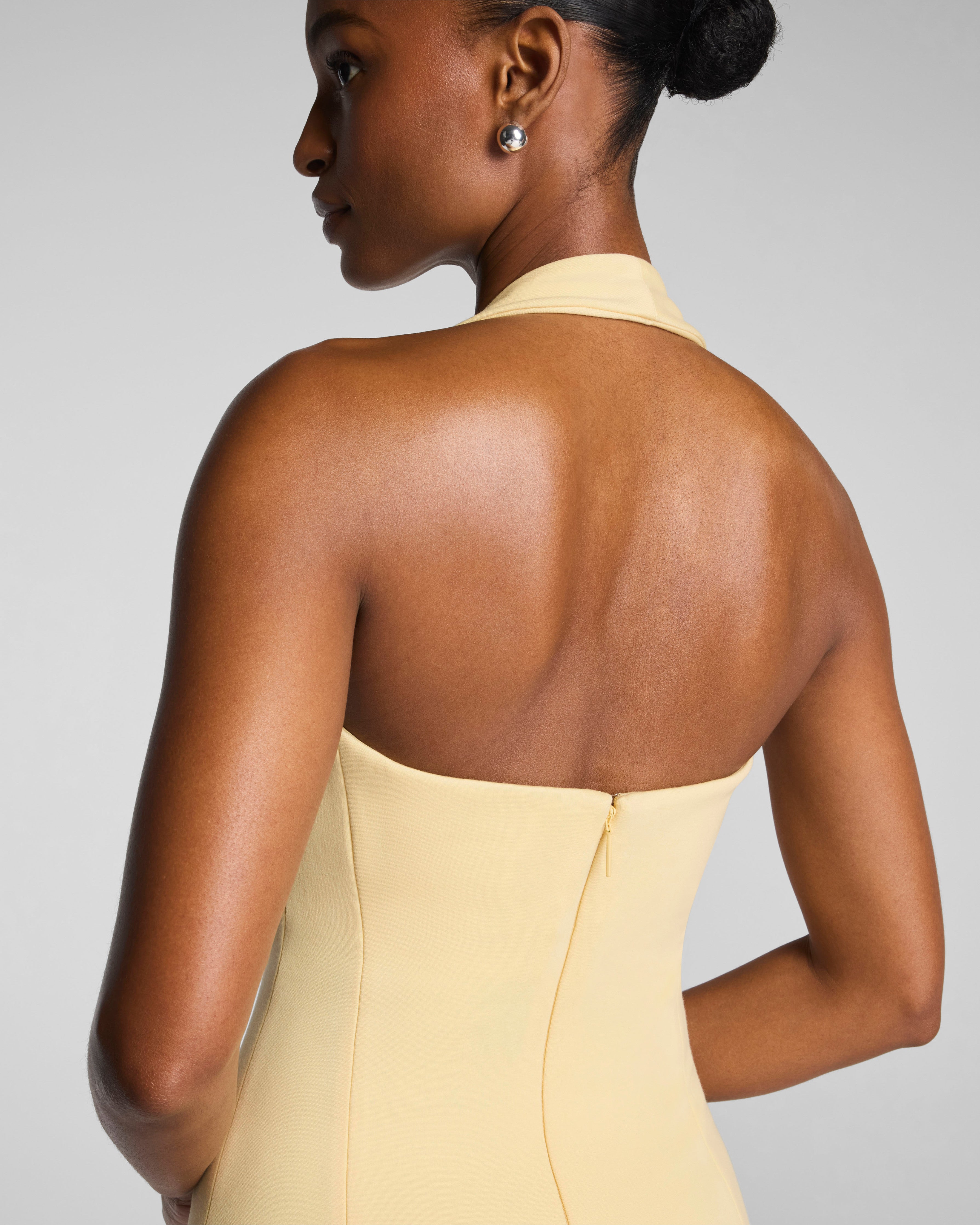 SPANXshape™ Ponte Halter Midi Dress | Sunbeam