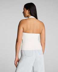 SPANX® Ribbed Knit Halter Tank | Ivory