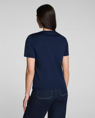 SPANX® Lightweight Cotton Crewneck Tee | Timeless Navy