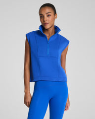 SPANX® BoostUp Cotton Fleece Half Zip Vest