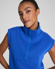 SPANX® BoostUp Cotton Fleece Half Zip Vest | Current