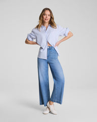 SPANXshape™ Authentic 360 Cropped Wide Leg Jeans with Patch Pockets